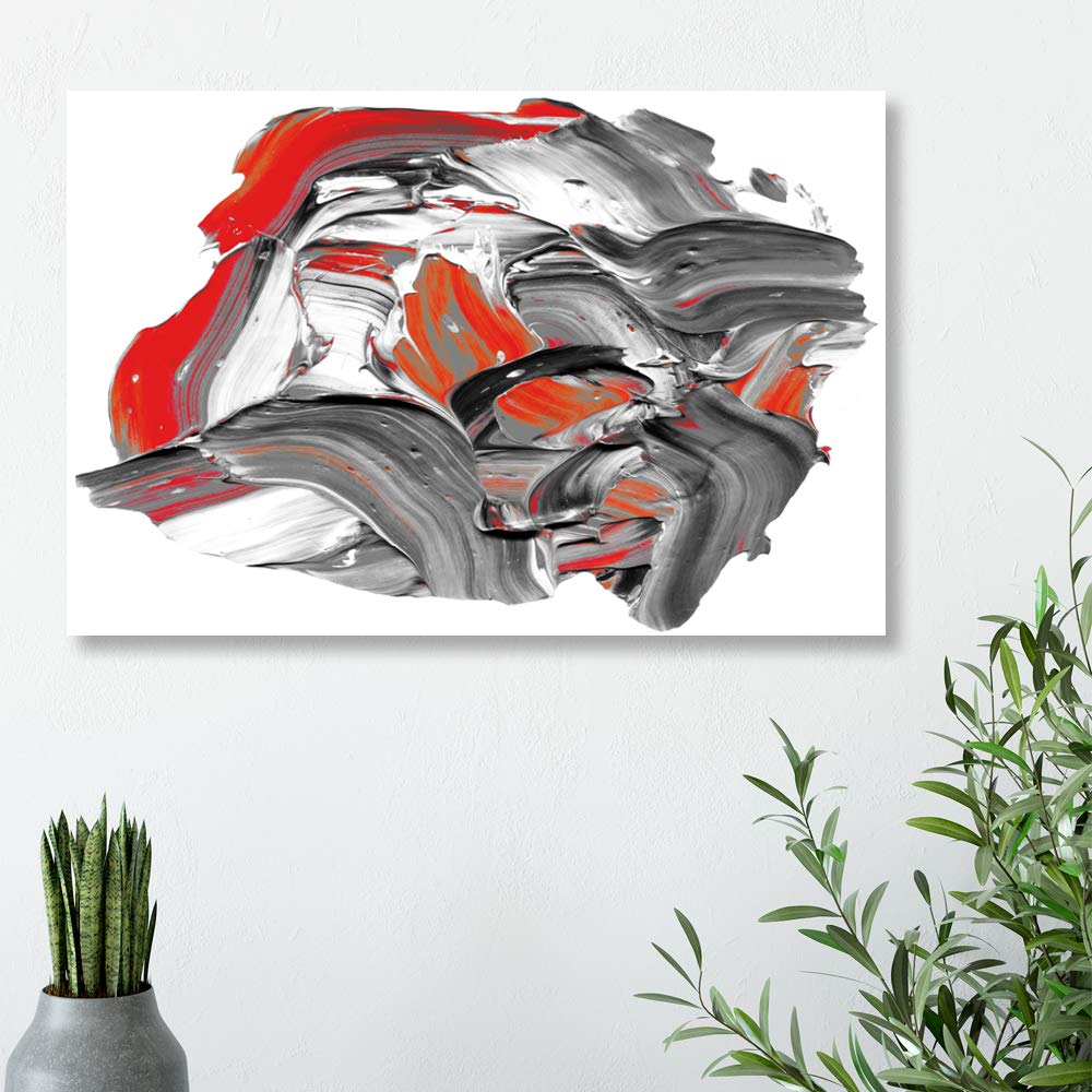 Abstract Oil Texture Canvas Wall Art - 32x48 Inch Framed Painting for Bedroom & Living Room Decor | Modern Home Wall Decorations | Perfect for Housewarming Gifts & Interior Design