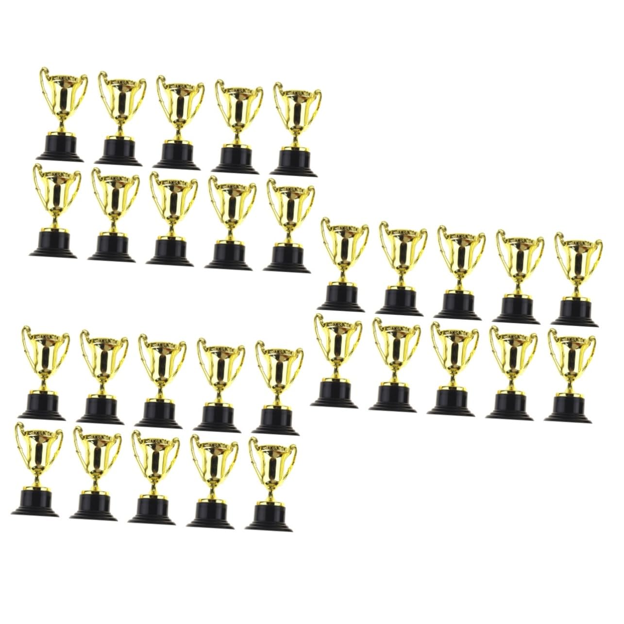 SUPVOX 60-Piece Plastic Trophy Set - Funny Award Cups for Kids Competition, Sports & School Prizes - Reusable Base - Perfect for Classroom Rewards, Birthday Party Games & Sports Day Events