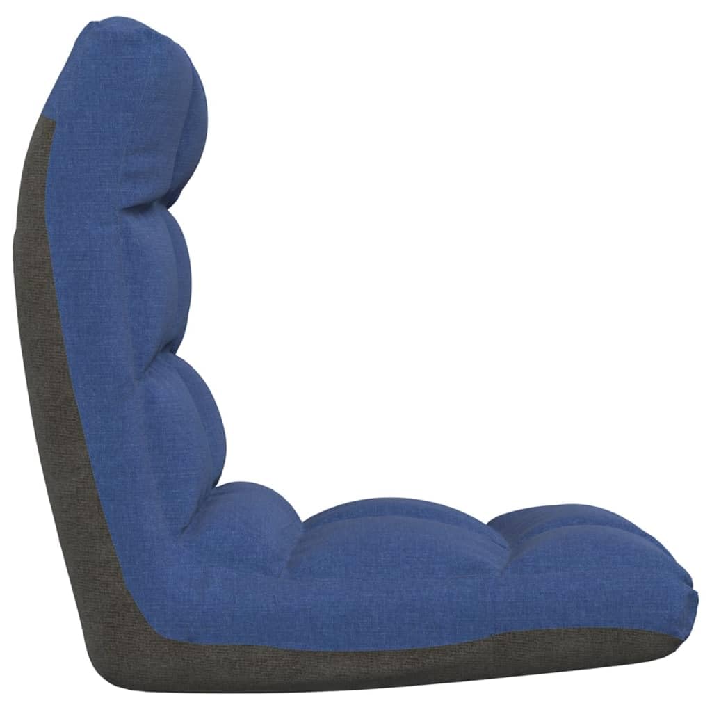 Comfortable Folding Floor Chair with Soft Blue Fabric - Lightweight (4.94g) for Home, Office, Meditation & Outdoor Use