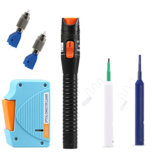 Professional Fiber Optic Visual Fault Locator & Cleaning Kit for Network Maintenance - Perfect for Telecom Engineers, Data Center Technicians & DIY Network Repairs