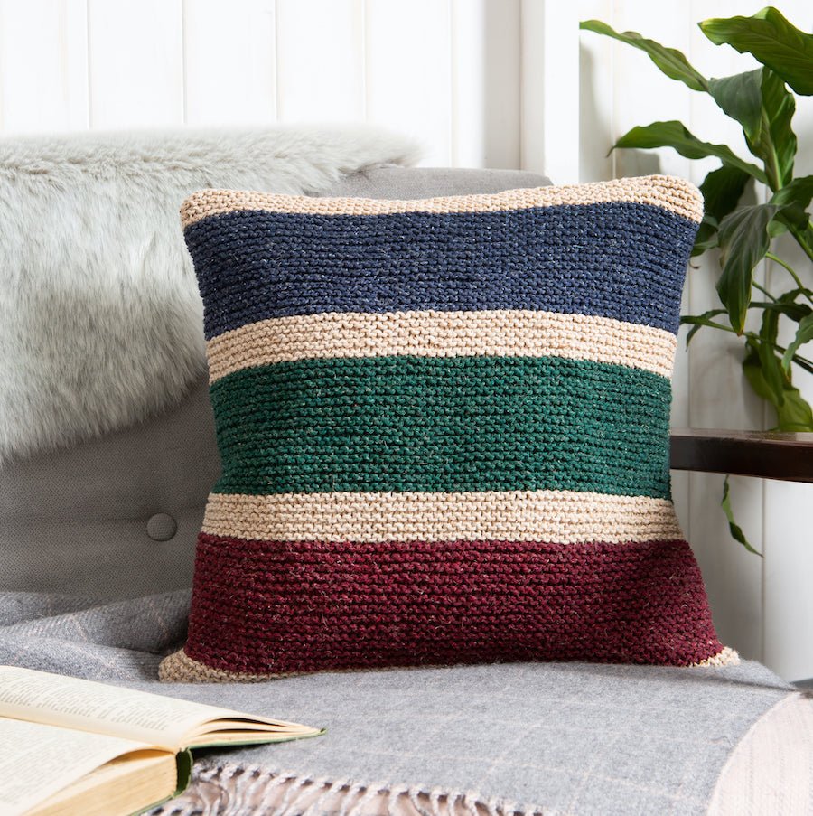 Rainbow Cushion Knitting Kit - DIY Knitting Supplies for Beginners, Soft Yarn & Needles Included - Perfect for Home Decor, Gifts & Relaxation
