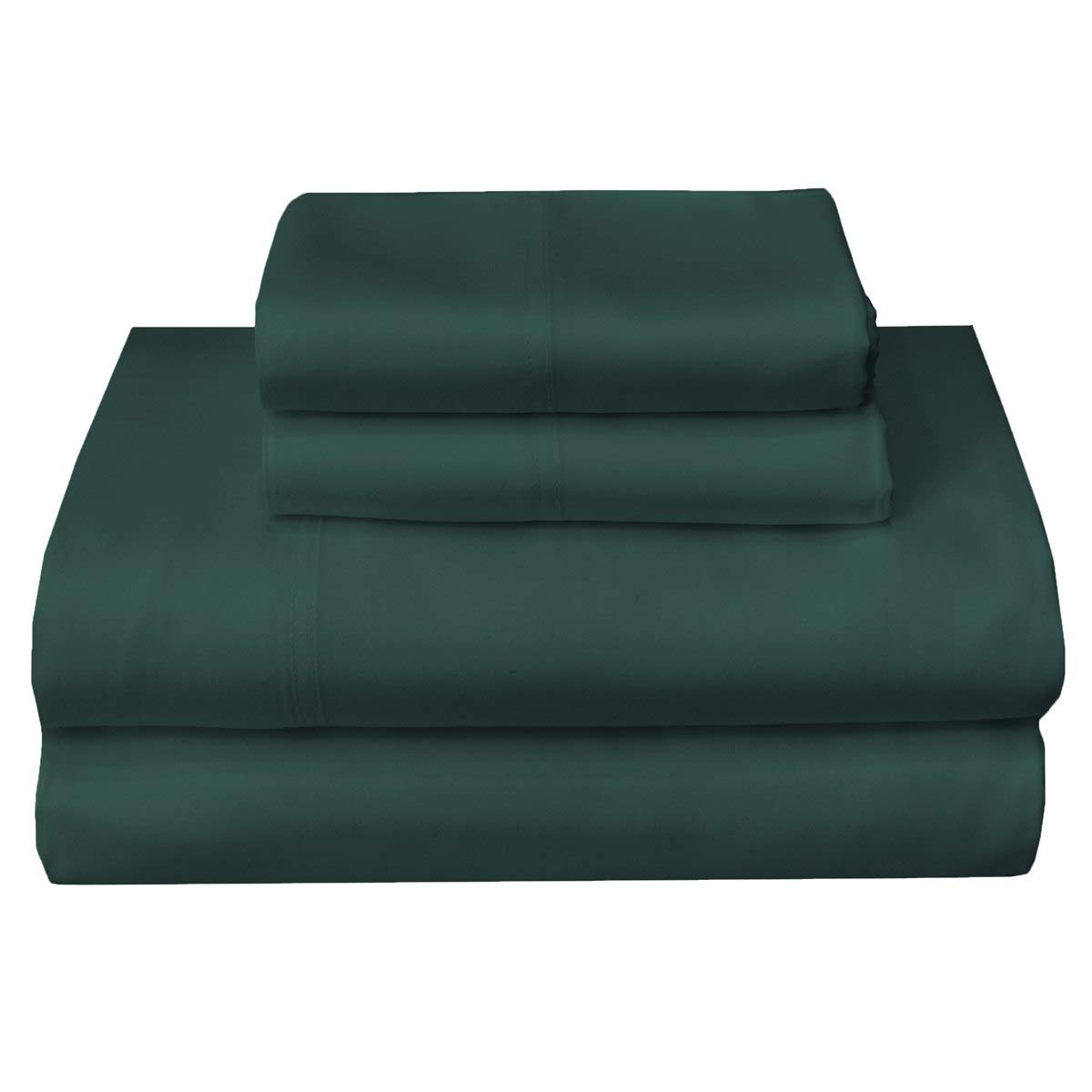 Premium 300-Thread-Count 100% Tencel Lyocell 4-Piece Queen Bed Sheet Set in Teal - Soft, Breathable & Eco-Friendly Bedding for All-Season Comfort