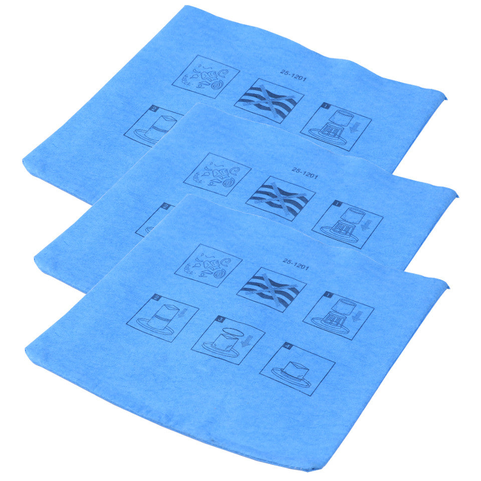 STANLEY Blue Reusable Vacuum Filter (3 Pack) - Compatible with 1.5 Gallon Wet/Dry Vacuums, No Clamp Ring Needed | Ideal for Home Cleaning, Workshop Dust Collection & DIY Projects
