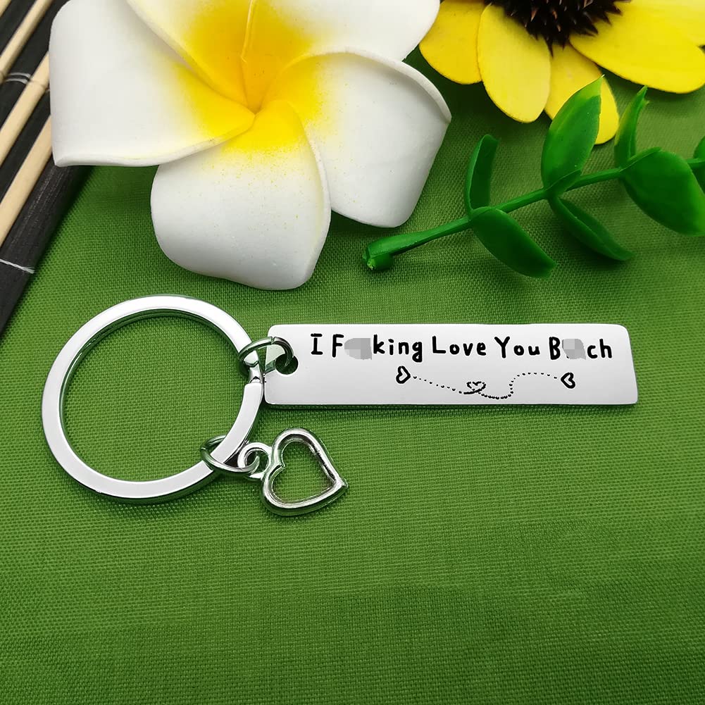 I Love You Couple Keychain Set - Romantic Anniversary & Valentine's Day Gifts for Girlfriend, Boyfriend, Husband, Wife - Perfect Birthday & Wedding Present for Him Her - Cute Matching Keychains for Couples to Share Love Everyday