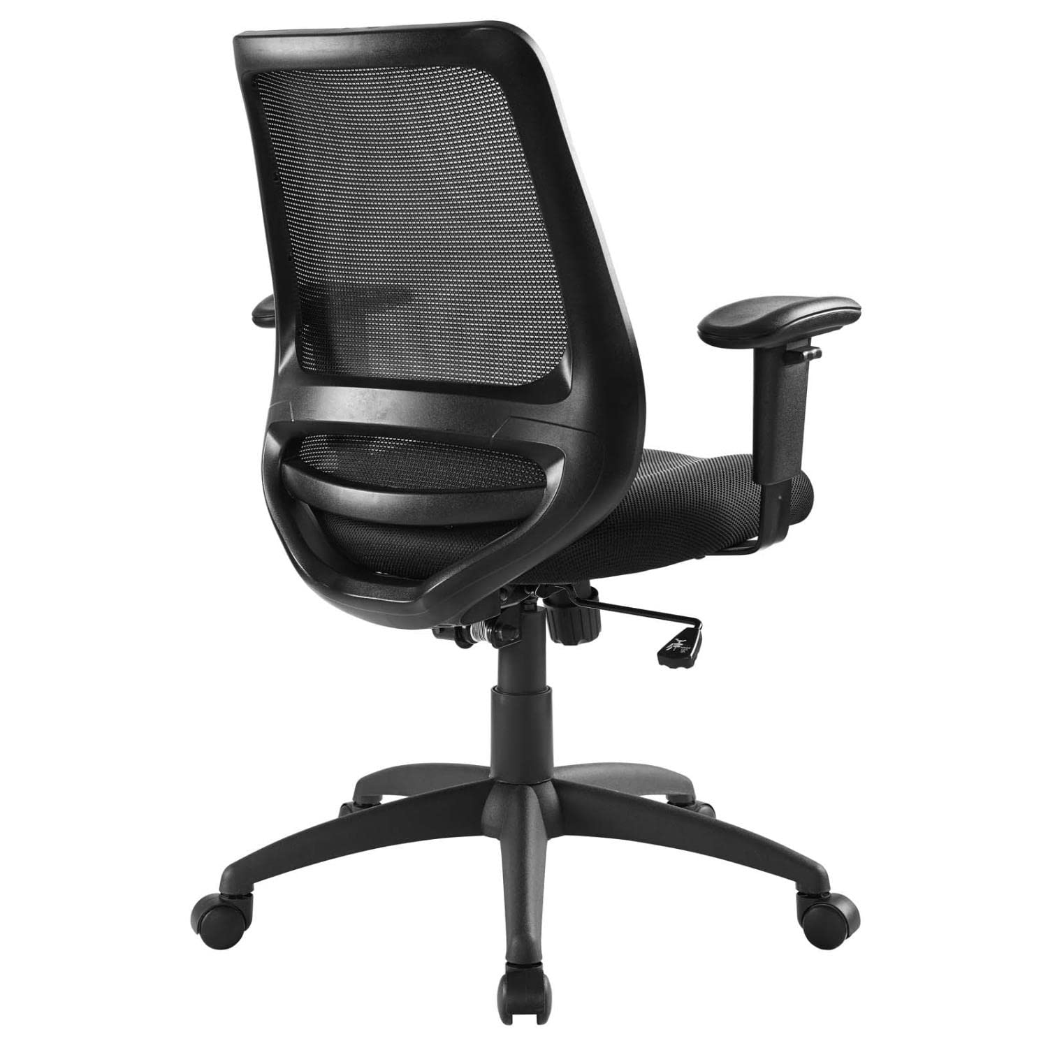 Modway Forge Mesh Adjustable Swivel Office Chair - Ergonomic Computer Desk Chair with Lumbar Support, Black - Perfect for Home Office, Gaming & Workspaces
