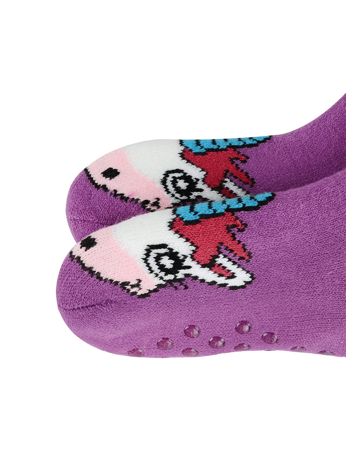 Century Star Non-Slip Gripper Socks for Kids - Warm Fleece Lined Fuzzy Winter Slipper Socks for Boys & Girls - Cute Animal Design Christmas Gifts - Perfect for Indoor Play, Home Wear & Holiday Presents