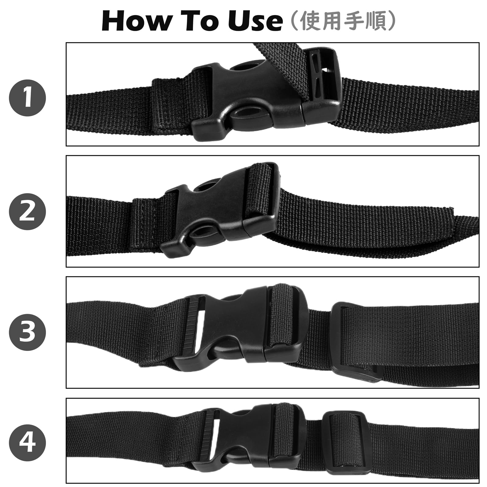 TRIWONDER Tie Down Straps 4-Pack - Heavy Duty Lashing Straps for Luggage, Bikes & Cargo (Black, 4.92ft) - Secure Travel & Transport Accessories