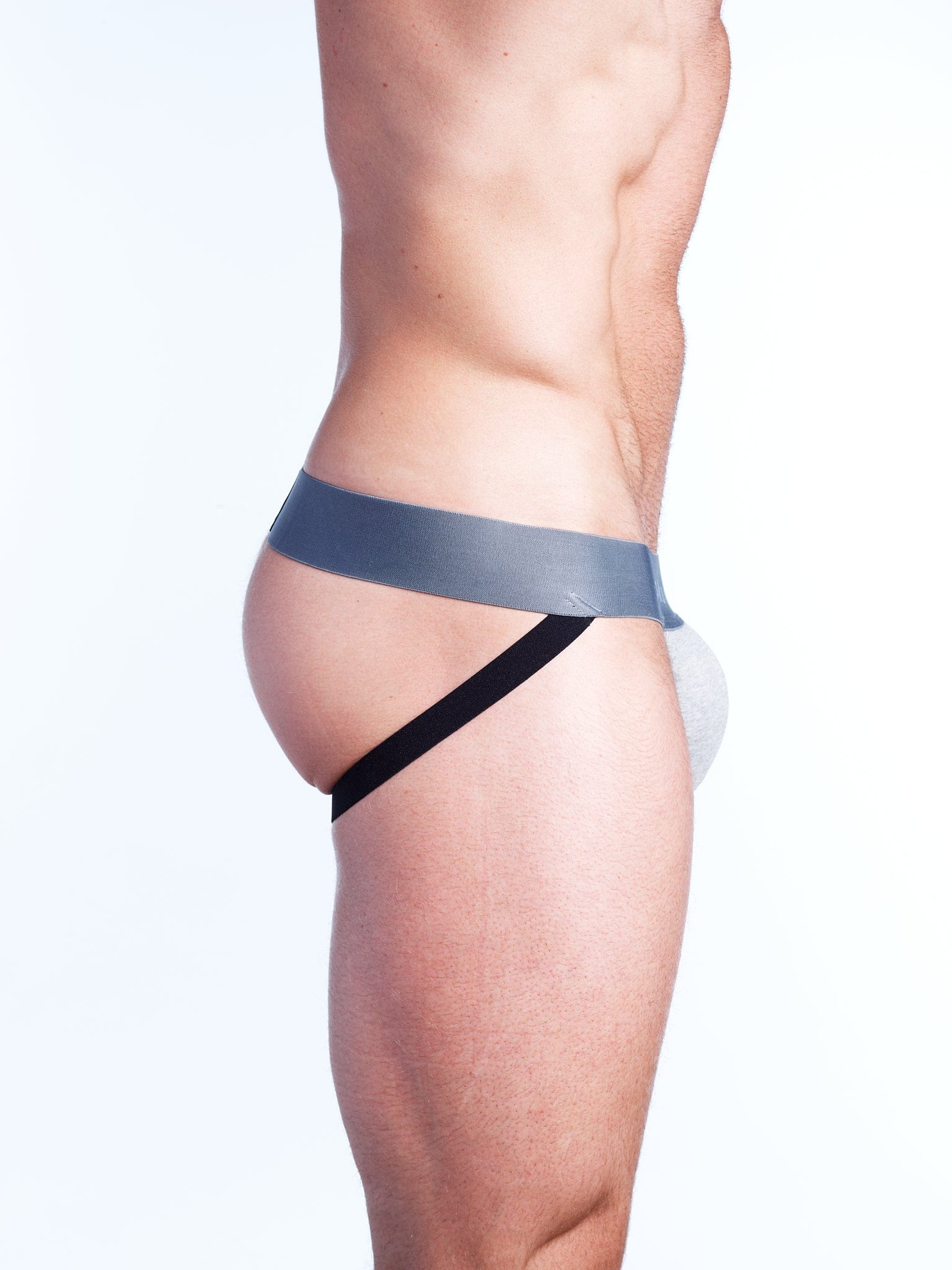 Just the Bones Jock Heather Grey - Comfortable Men's Athletic Underwear for Workout & Sports | Perfect for Gym, Running & Everyday Wear