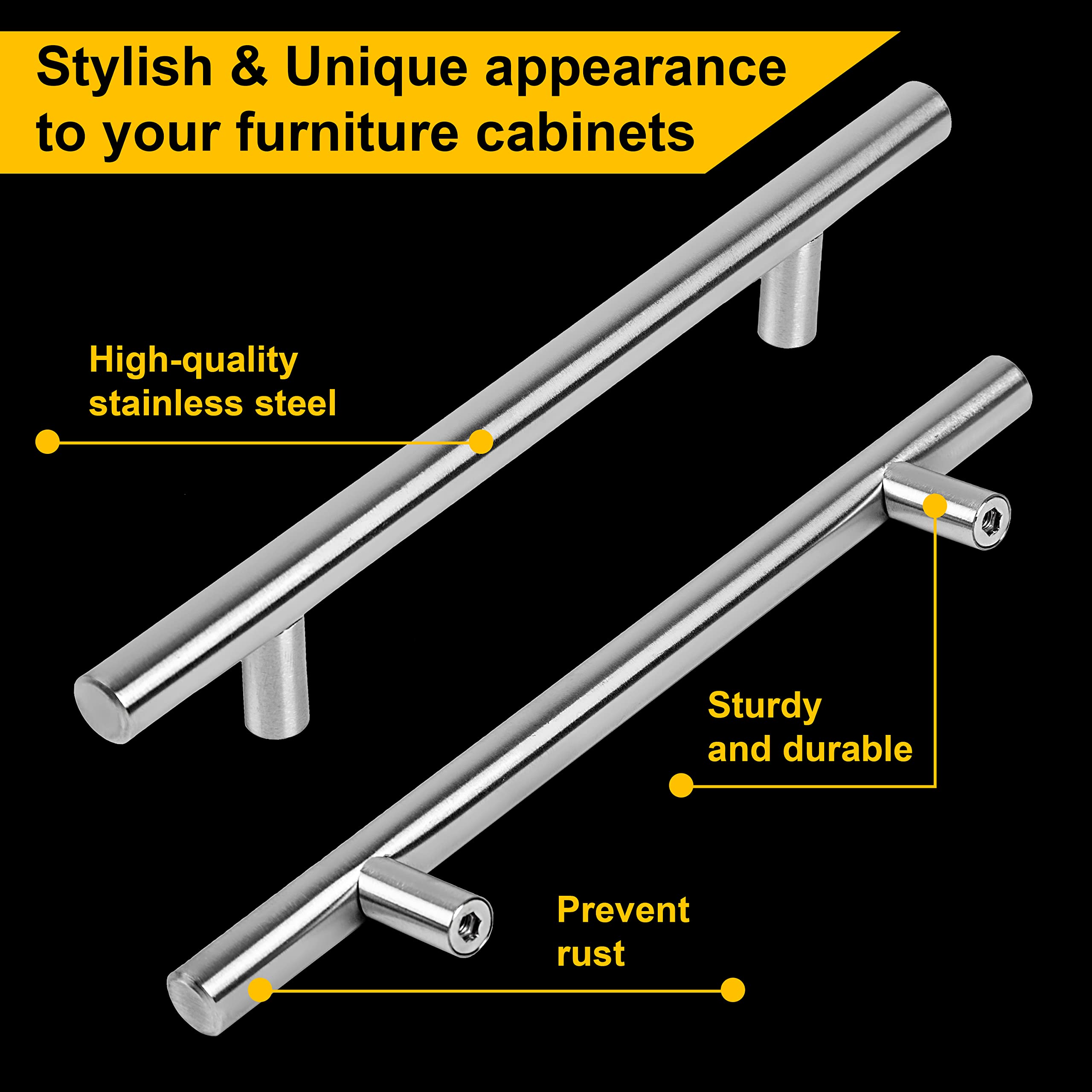 Premium Kitchen Cabinet Handles & Drawer Pulls - High-Quality Cabinet Hardware for Modern Kitchens - Versatile Cabinet Knobs & Door Handles - Perfect for Home Renovation & DIY Projects - Ideal for Cabinets, Dressers & Furniture Upgrades