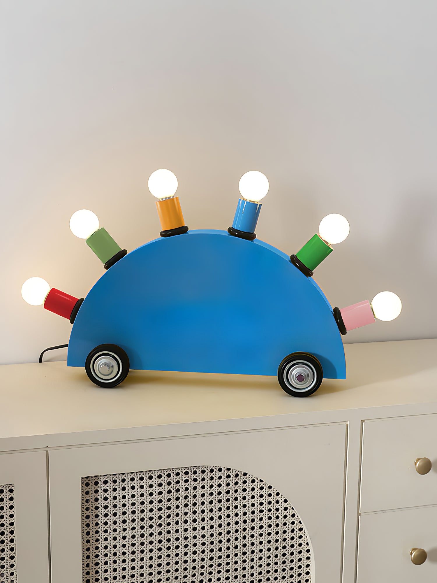 Cute Cartoon Car Night Light - LED Kids Bedside Lamp for Boys Room Decor, Birthday Gift & Nursery Lighting
