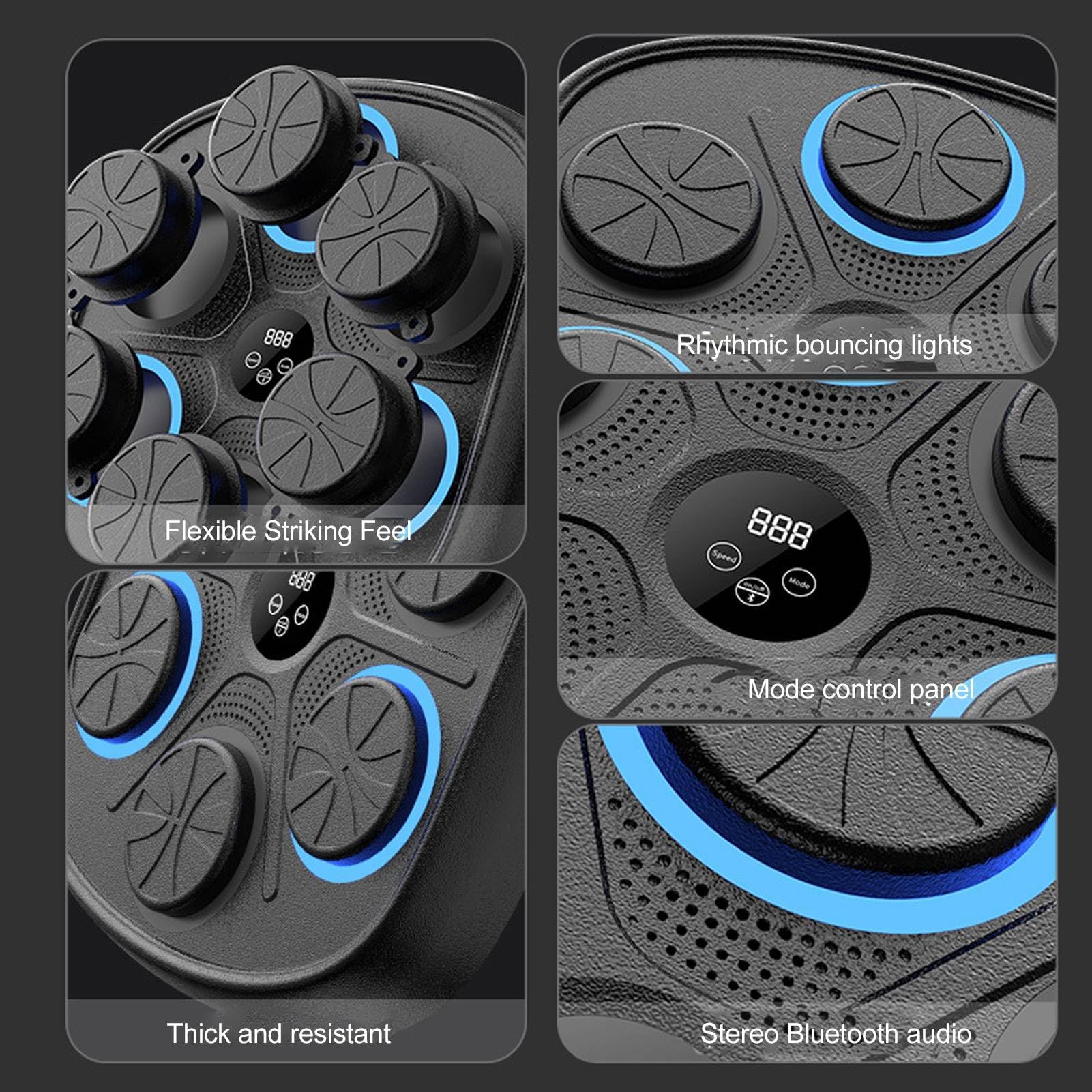 Smart Bluetooth Music Boxing Trainer with Boxing Gloves - Wall Mounted Electronic Punching Target for Home, Gym & Indoor Workouts | Perfect for Fitness Training, Stress Relief & Cardio Exercise