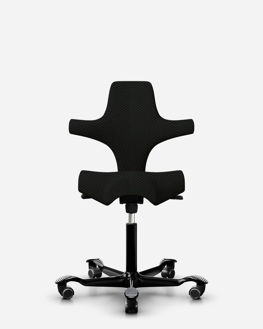 HÅG Capisco 8106 Ergonomic Office Chair with Kvadrat Mosaic 2 Fabric in Black - Perfect for Home Office, Coworking Spaces & Modern Workstations