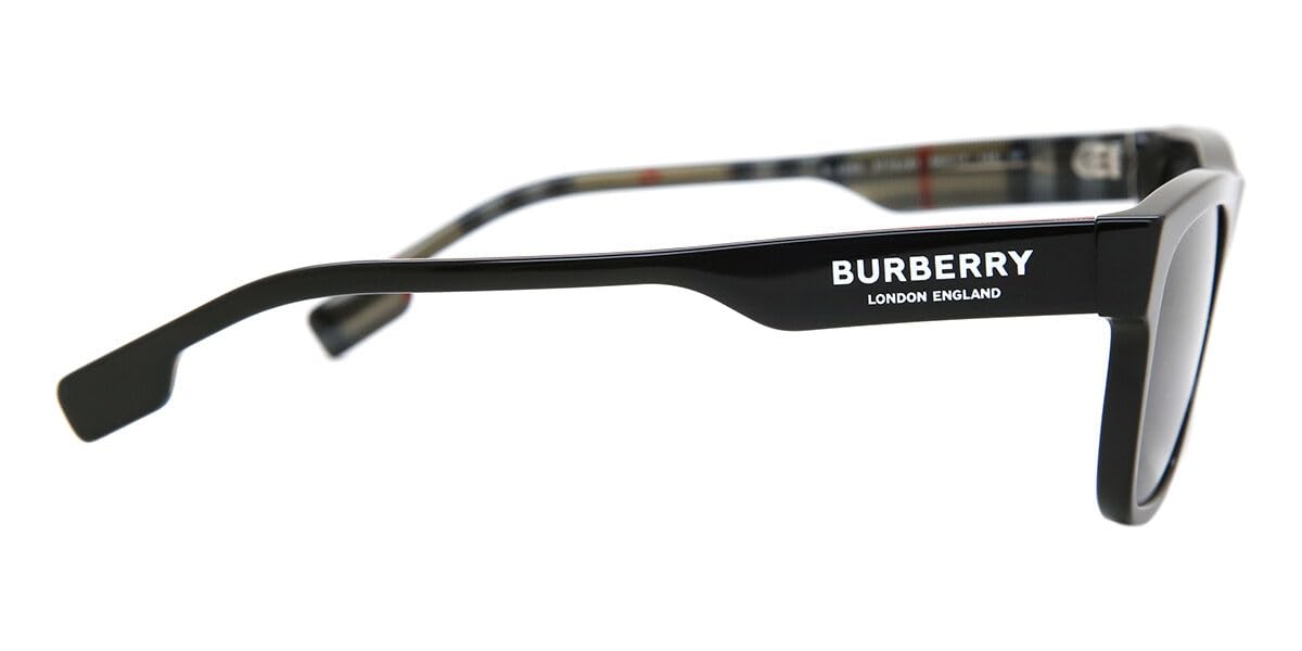BURBERRY BE 4293 377381 Black Polar Grey Polarized Sunglasses for Women & Men - UV Protection, Luxury Fashion Eyewear for Driving, Beach & Outdoor Activities