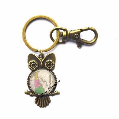 The Journey of the Delaware Map Owl Keychain