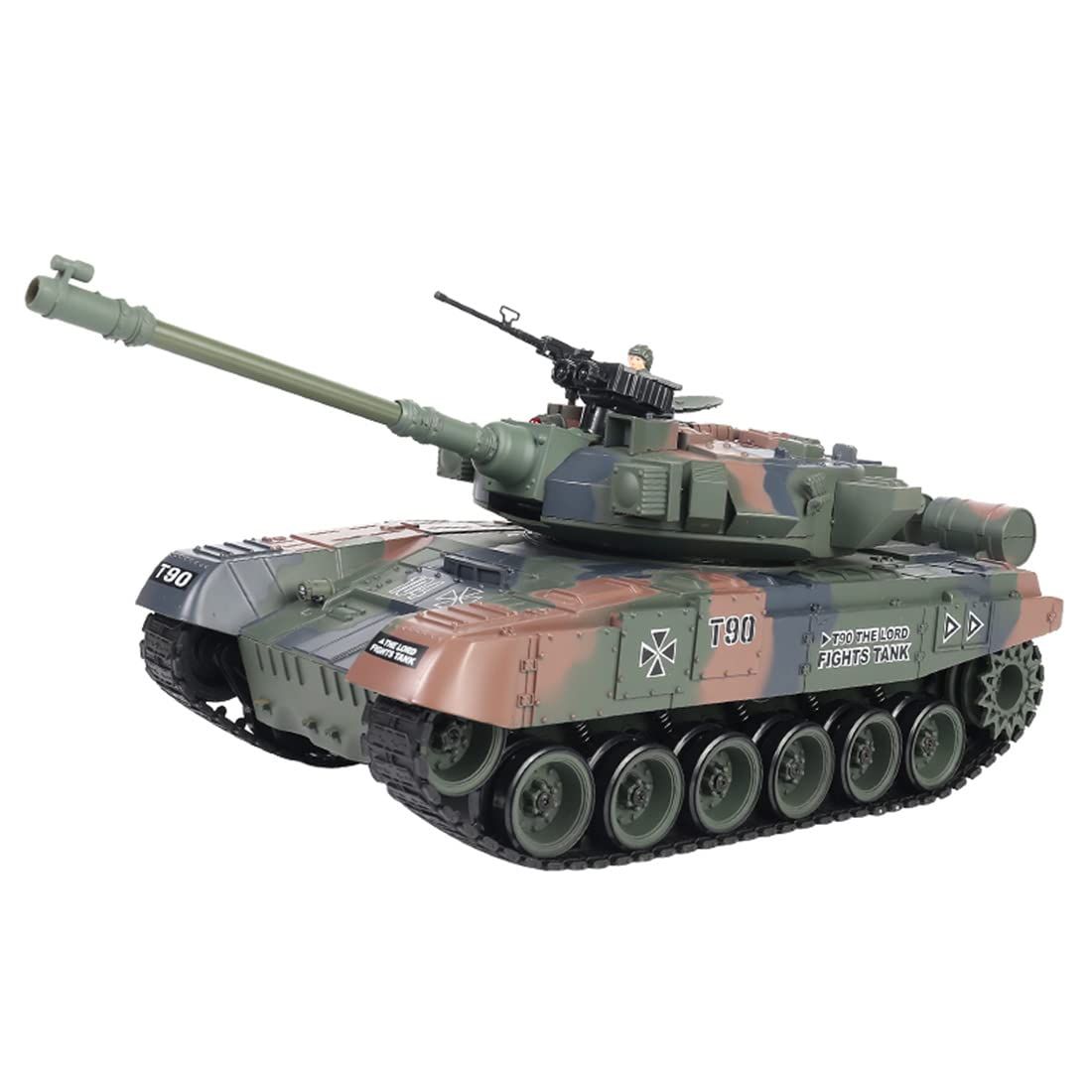 1/18 Scale 2.4G Remote Control Tiger Tank - WWII German RC Military Vehicle with LED Lights, Sound Effects & Infrared Battle System | Durable Army Toy for Kids & Adults | Perfect for Battle Reenactments, Collecting & Outdoor Play