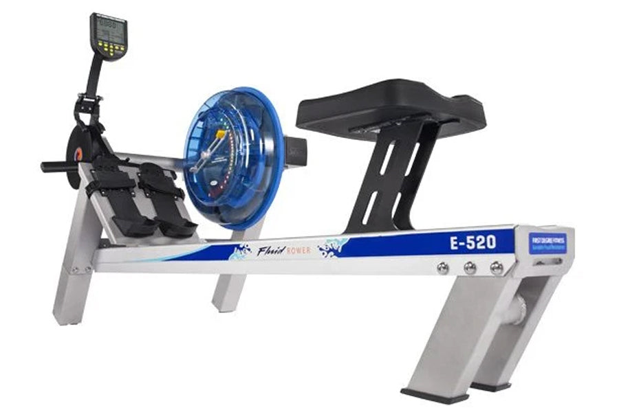 FluidRower E520 Evolution Commercial Indoor Rowing Machine - Premium Home & Gym Cardio Equipment for Full-Body Workouts & Fitness Training