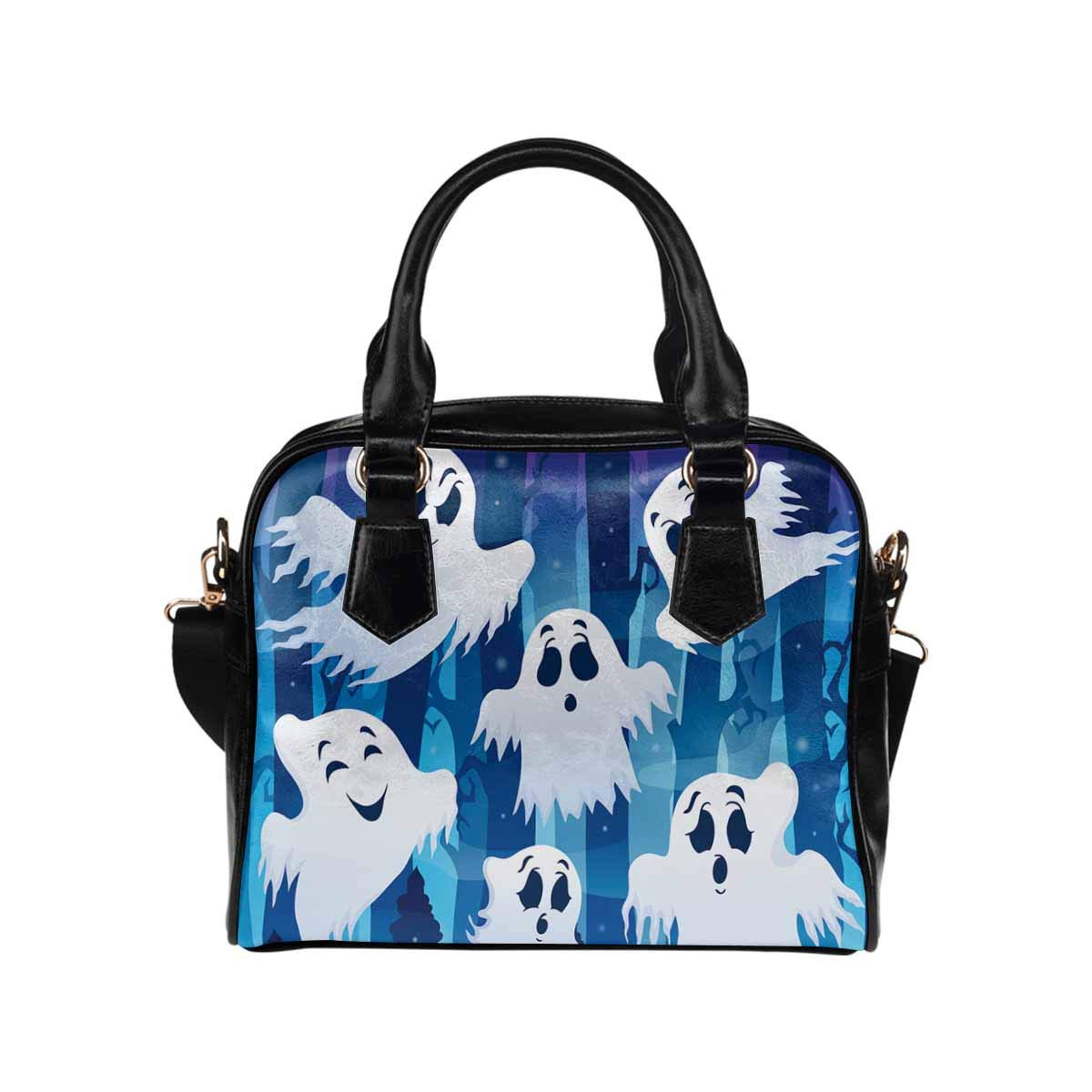 INTERESTPRINT Mysterious Forest Halloween Custom PU Leather Shoulder Bag for Women - Gothic Handbag for Party, Cosplay & Everyday Use