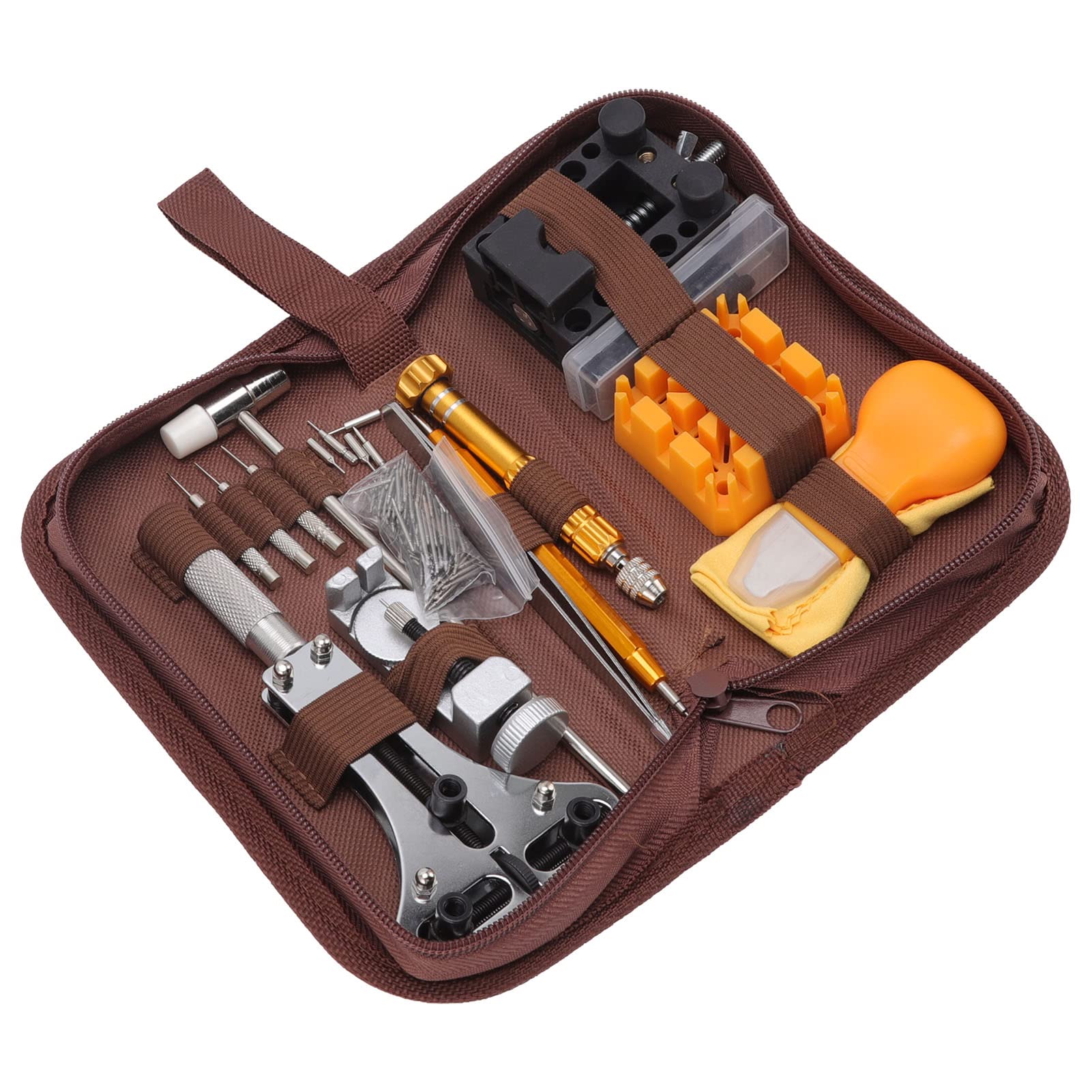 Professional Watch Link Removal Tool Kit - Spring Bar Tool, Pin Punch & Hammer for Watch Repair | Perfect for Watchmakers & DIY Enthusiasts at Home | Watch Band Adjustment & Bracelet Sizing Solution