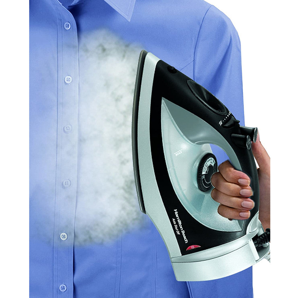 Hamilton Beach 14210R Retractable Cord Steam Iron - Perfect for Home, Office & Travel - Fast Heating & Wrinkle-Free Clothes