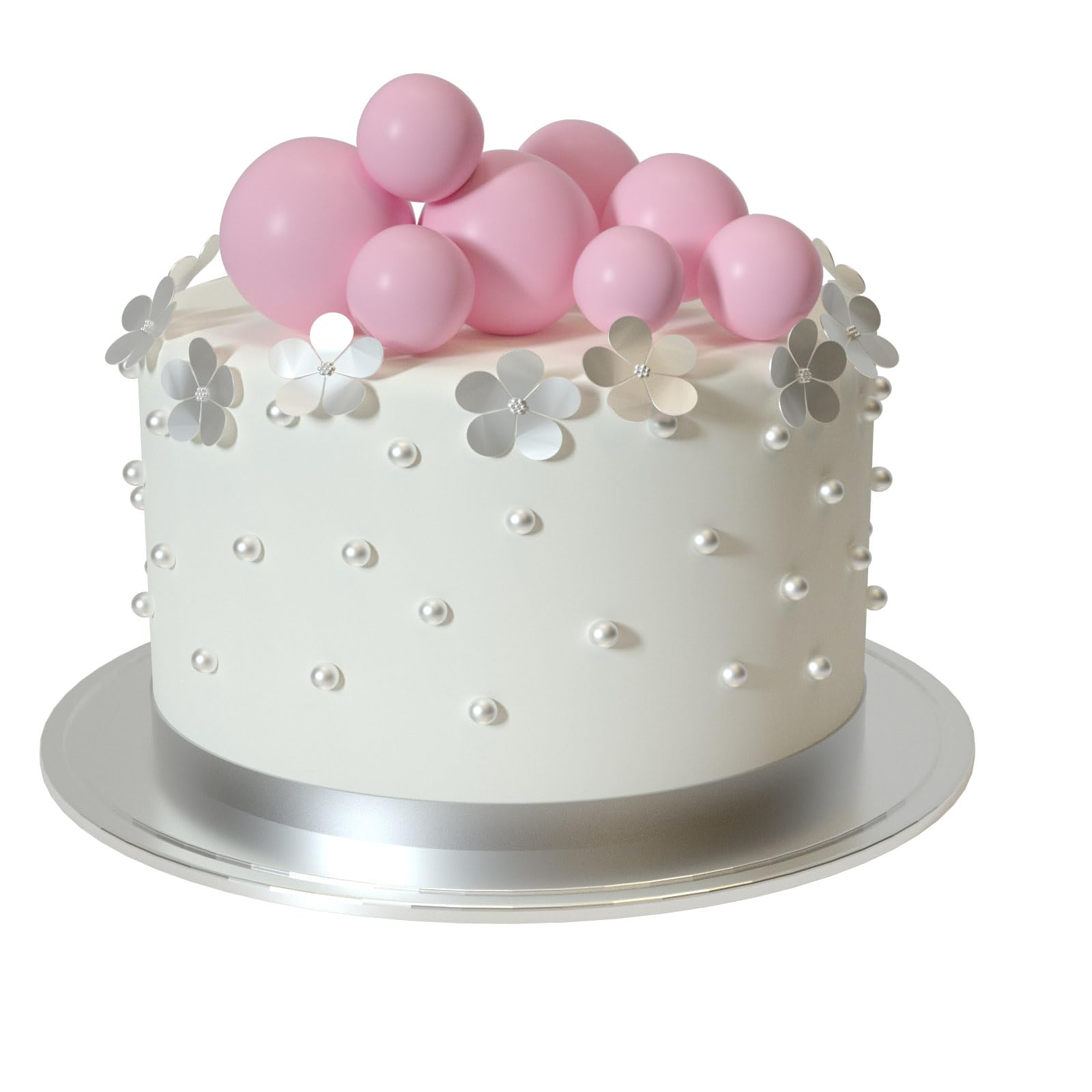20 Pcs Light Pink Mini Balloon Cake Toppers - Ball Cake Decorations with Sticks for Wedding, Birthday Party, Baby Shower | Perfect for Cupcakes, Desserts, and DIY Cake Decorating