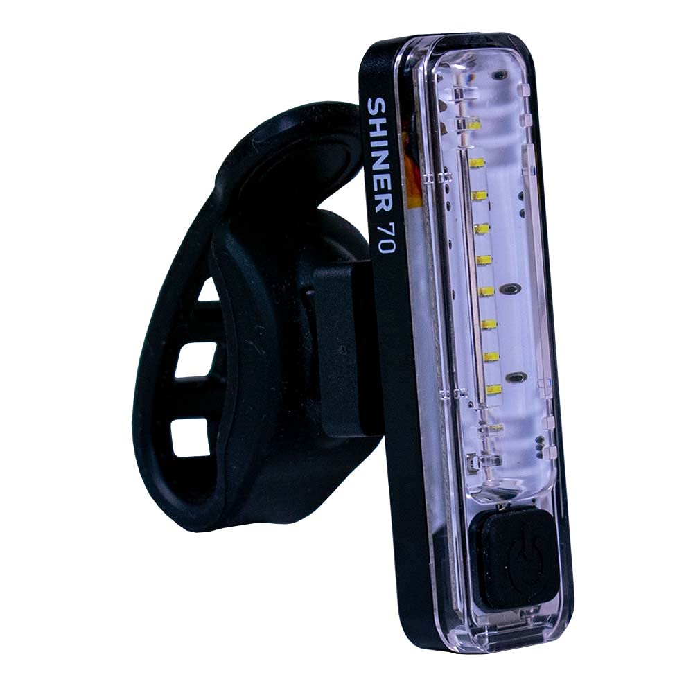 Planet Bike Shiner 70 USB Rechargeable Bike Light Set - Front & Rear Safety Lights for Night Cycling, Commuting, and Outdoor Adventures (Black)