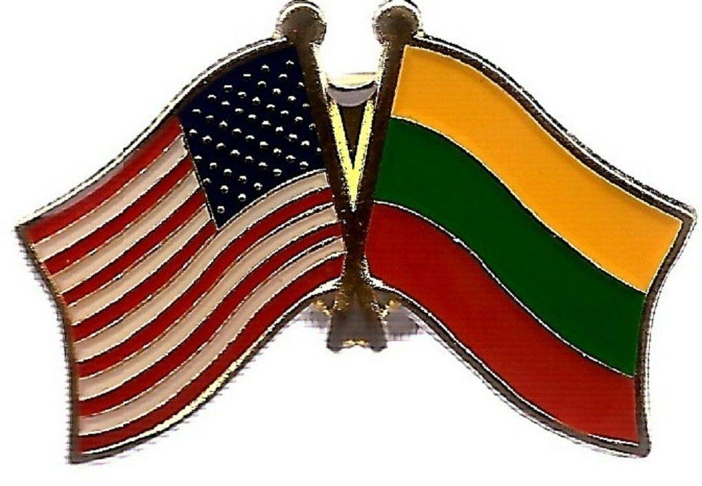 USA Lithuania Friendship Flag Lapel Pin for Bike & Motorcycle Hats - Wholesale Pack of 24 Studs for Clothes & Accessories - Perfect for Bikers, Collectors & Patriotic Events