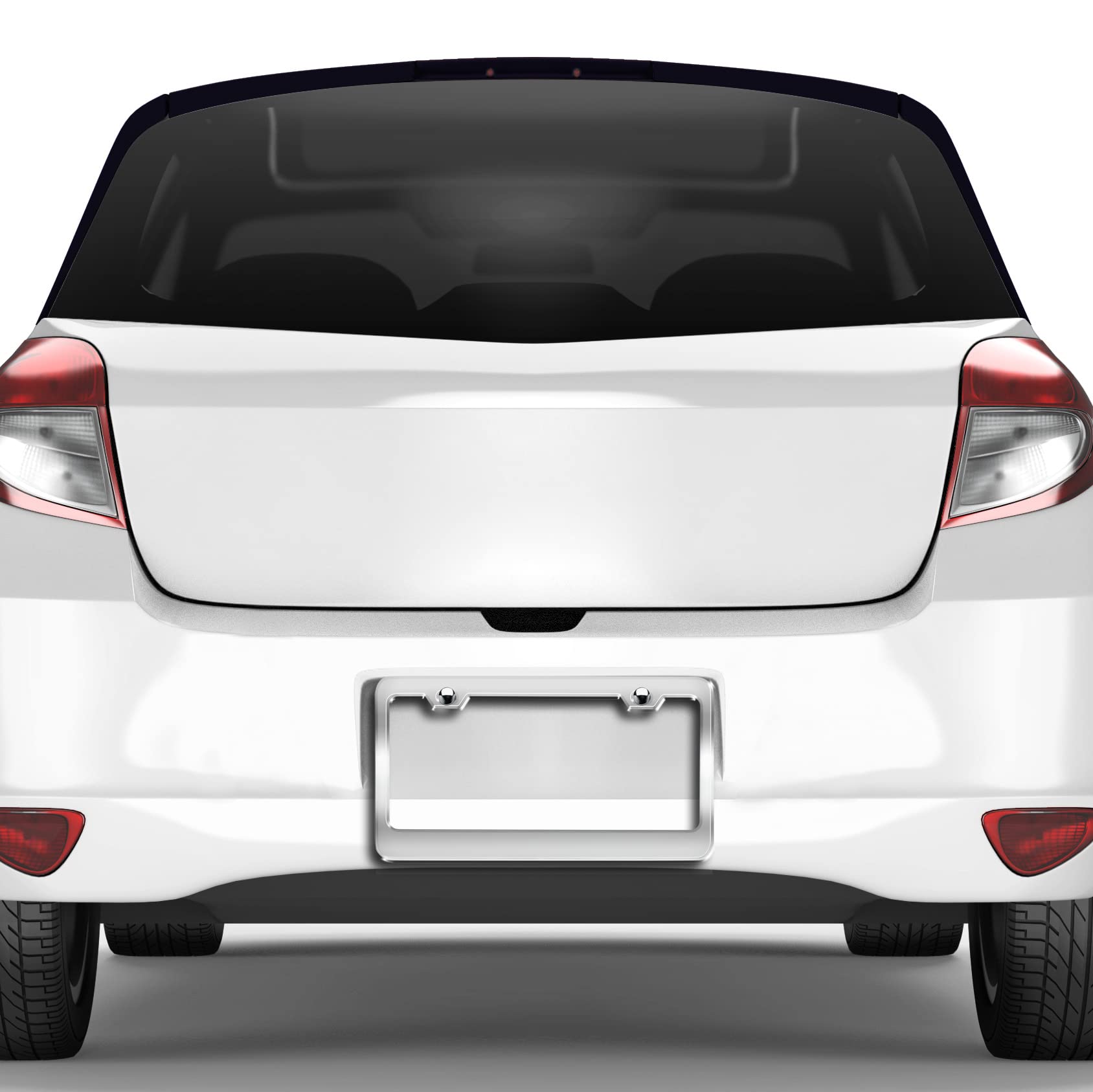 Makoroni - ONE Bad Mother Winner Mom Mothers Day Gift - Stainless Steel Auto SUV License Plate Frame Tag Holder - Perfect for Cars, Trucks & SUVs
