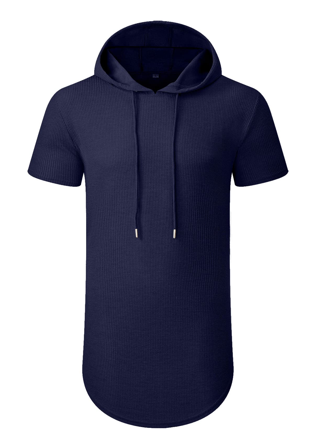 Sailwind Men's Lightweight Moisture-Wicking Waffle Hooded T-Shirt - Short Sleeve Athletic Hoodie for Gym, Running & Outdoor Activities