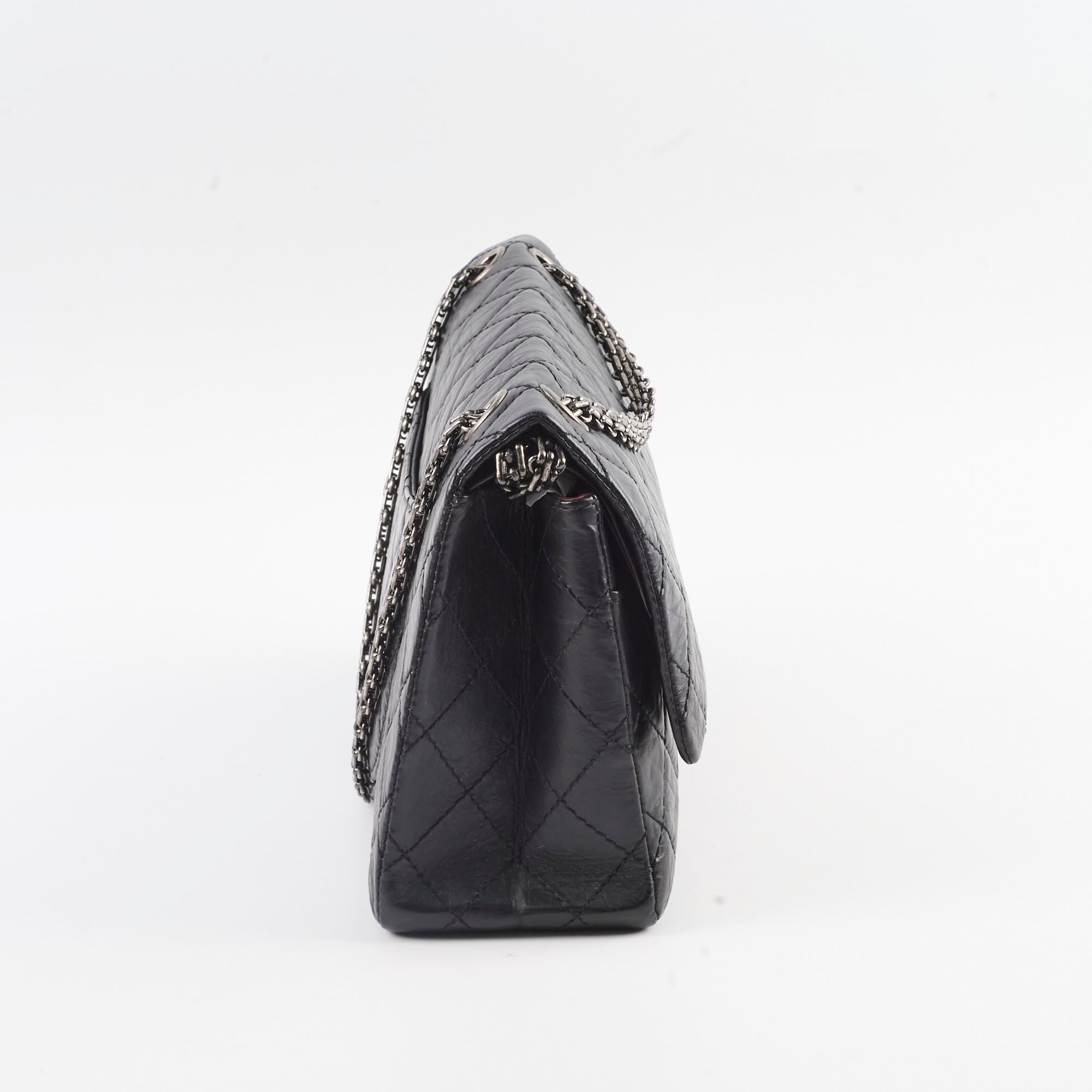 Authentic Chanel Reissue 226 Black Leather Flap Bag Series 12 - Luxury Handbag for Women, Perfect for Evening Events & Special Occasions