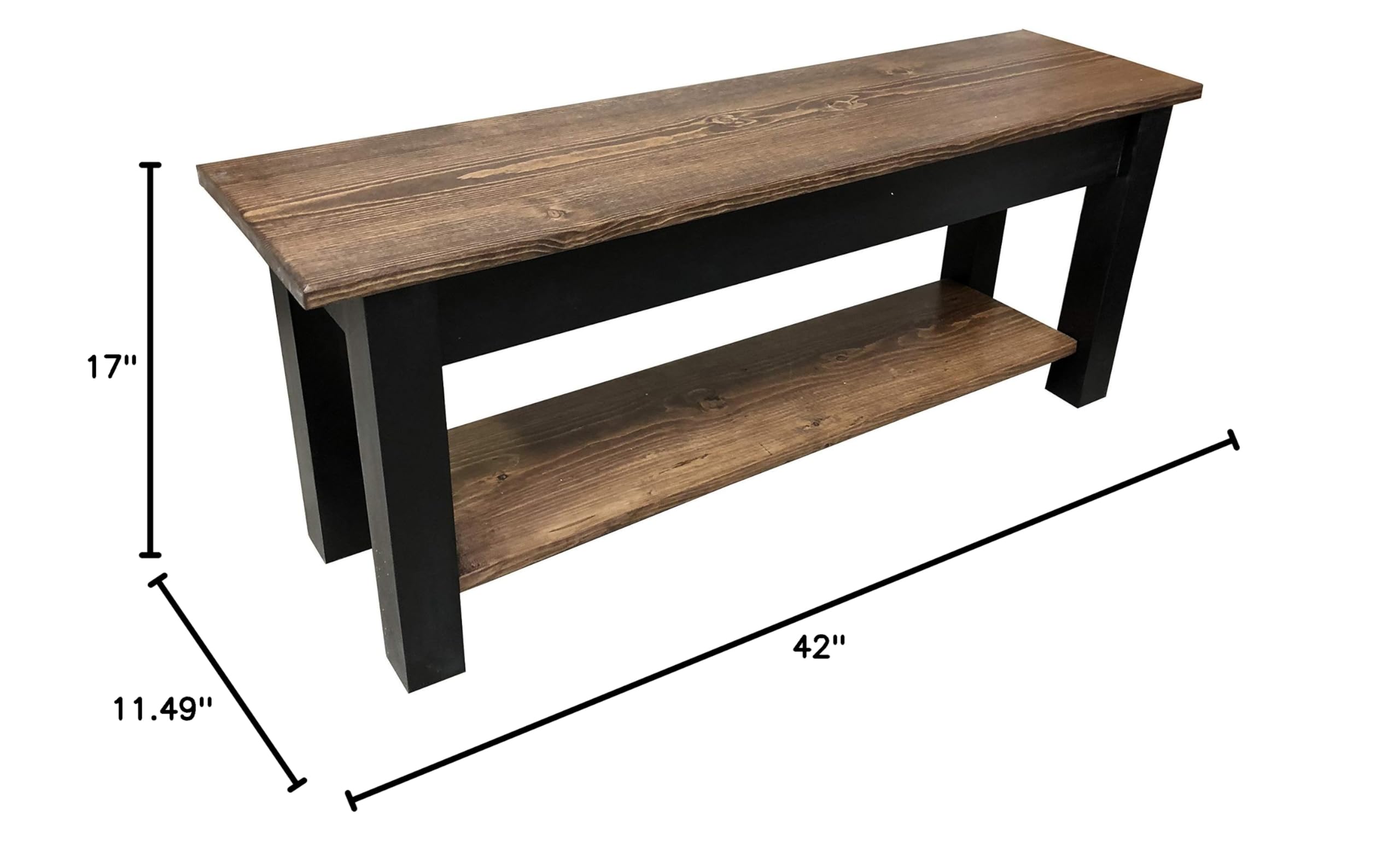 Laurent 42-inch Storage Bench with Seat - Modern Entryway Bench for Hallway, Living Room, Bedroom - Multi-Functional Shoe Storage & Seating Solution