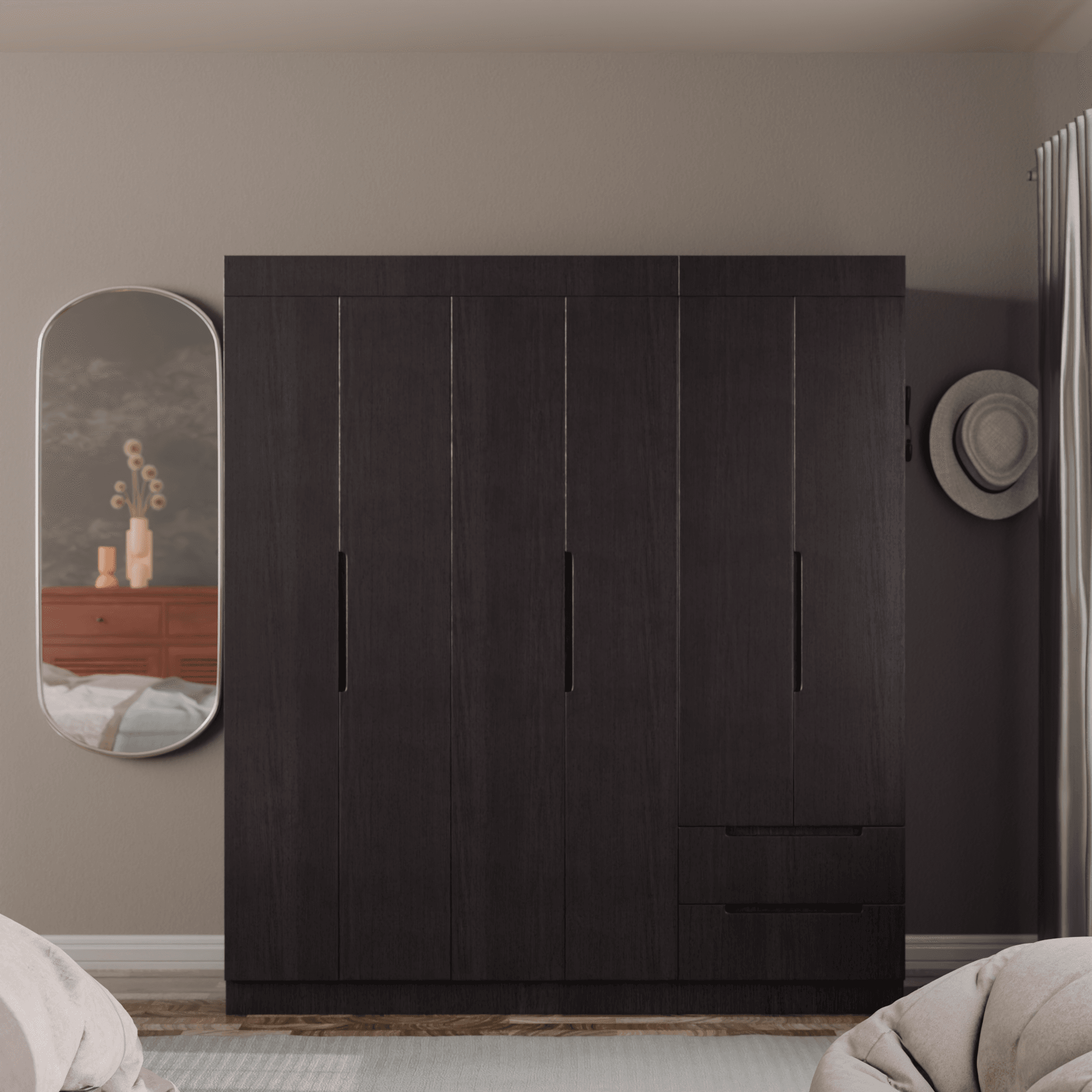 Harrison 6-Door Open Wardrobe Closet - Spacious Storage for Bedroom, Walk-In Closet, or Dressing Room Organization