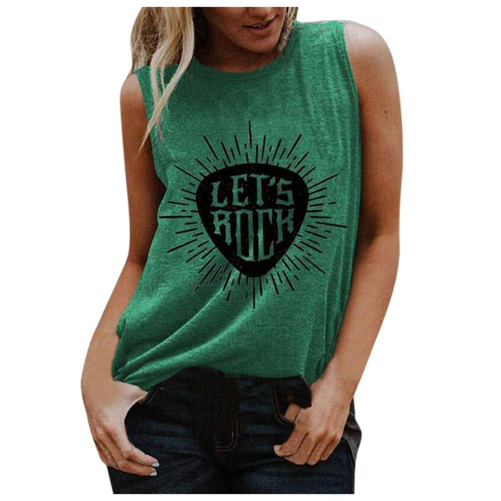 Women's Casual Summer Print Tank Tops - Loose Fit Sleeveless T-Shirts & Vest Tees for Beach, Vacation, and Everyday Wear