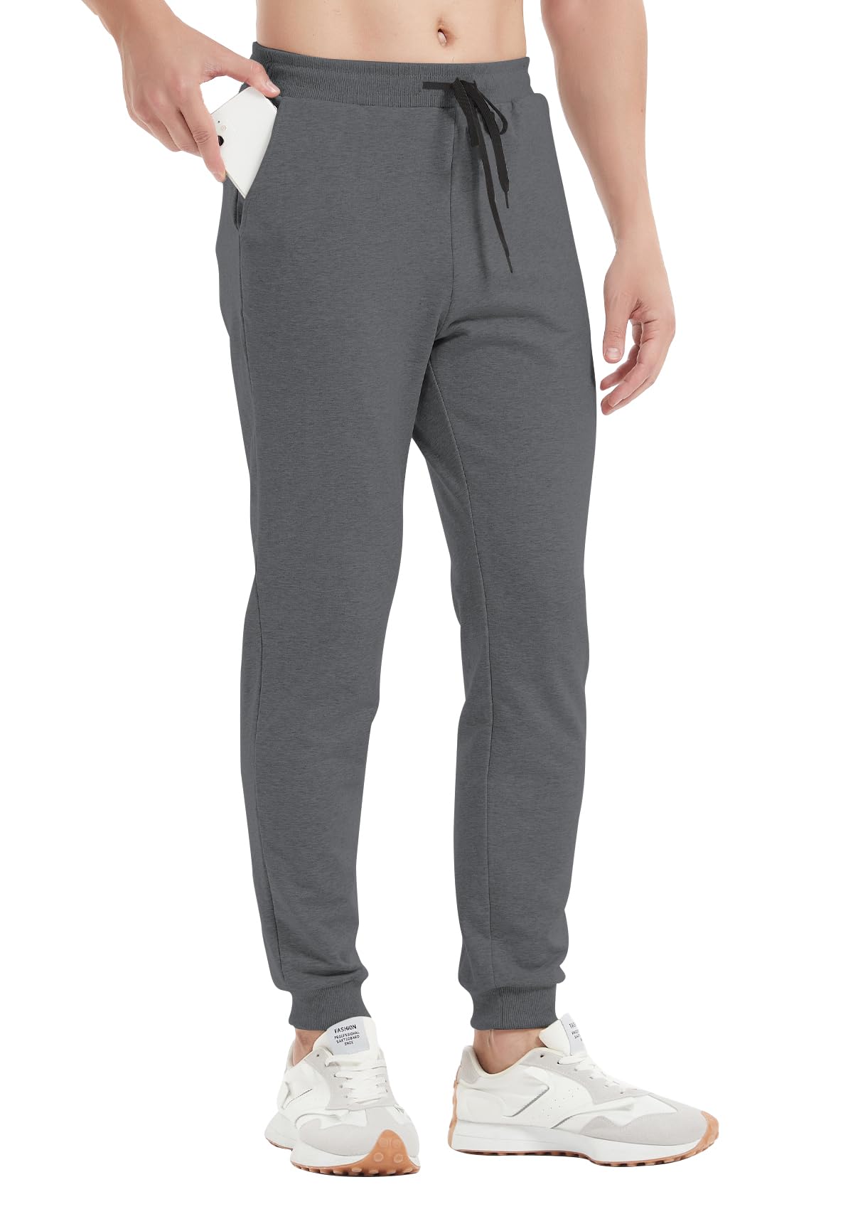 Idtswch 32/34/36/38/40 Long Inseam Men's Tall Sweatpants - Slim Fit Joggers for Workout, Running & Gym - Comfortable Athletic Pants for Tall Men