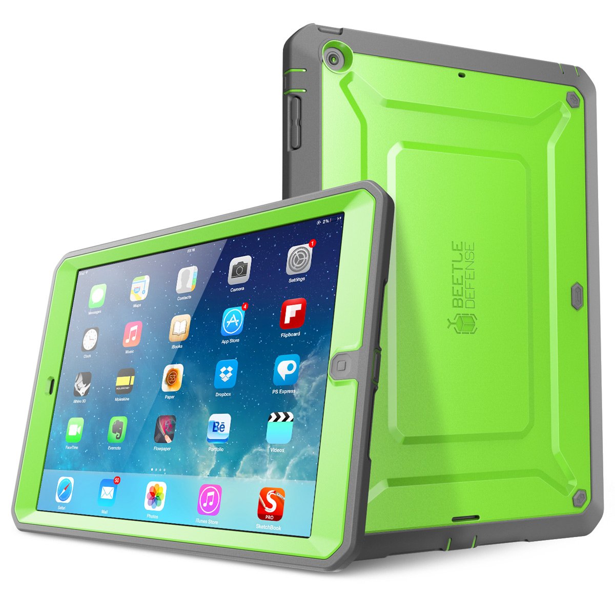 SUPCASE Military-Grade Rugged Case for iPad Air 1st Gen 9.7 Inch - Heavy Duty Full Body Protection with Screen Protector | Anti-Scratch Shockproof Cover | Perfect for Outdoor, Construction & Travel Use (Green)
