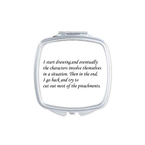 DIYthinker Portable Compact Pocket Mirror - Double Sided Glass Makeup Mirror for Learning & Quick Touch Ups (Perfect for Travel, Office, and Home Use)