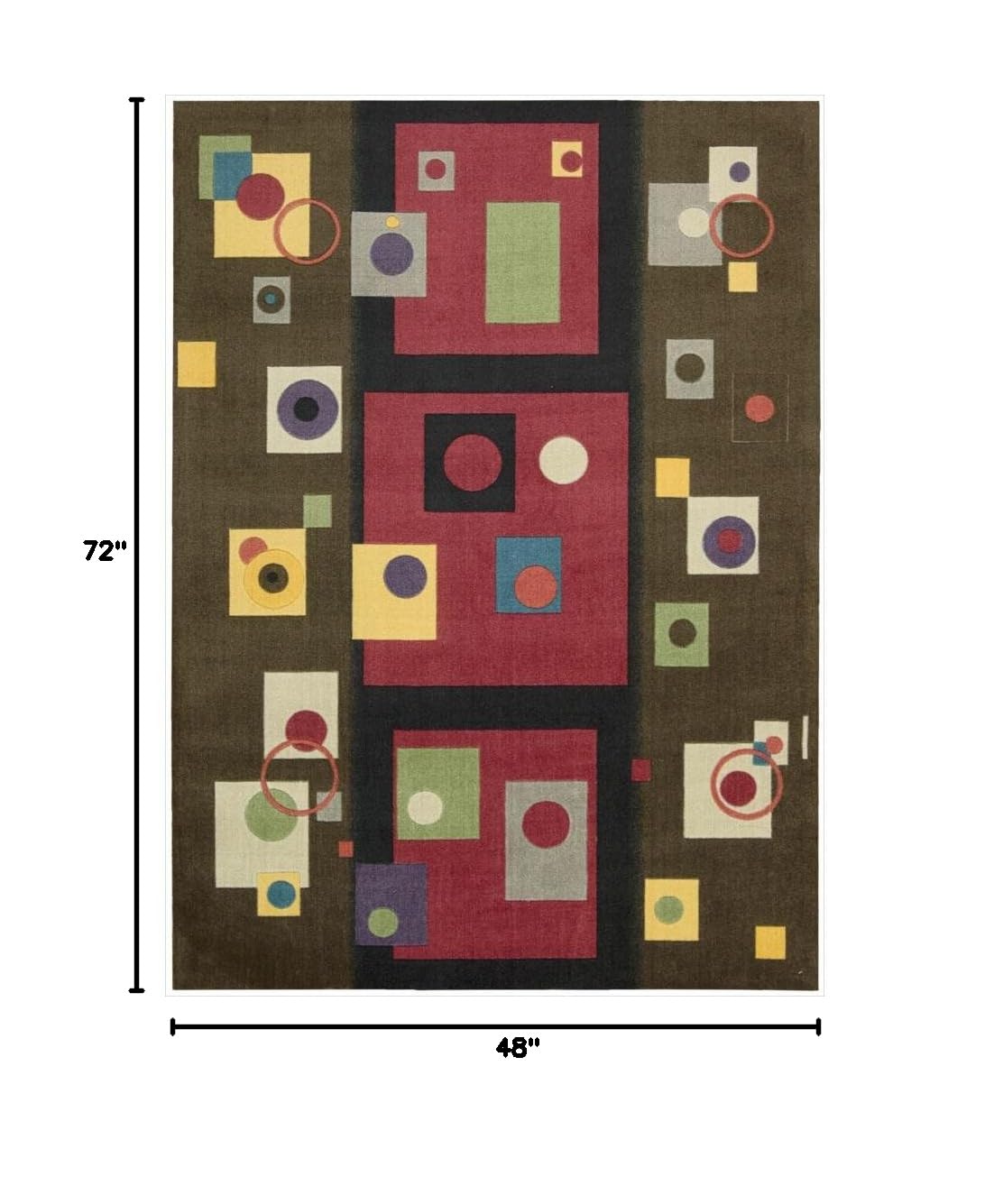 Nourison Modern Art Chestnut 4' x 6' Area Rug - Easy Cleaning, Non-Shedding, Stain Resistant for Bedroom, Living Room, Dining Room & Kitchen | Soft & Durable Indoor Floor Covering for Home Decor (4x6)