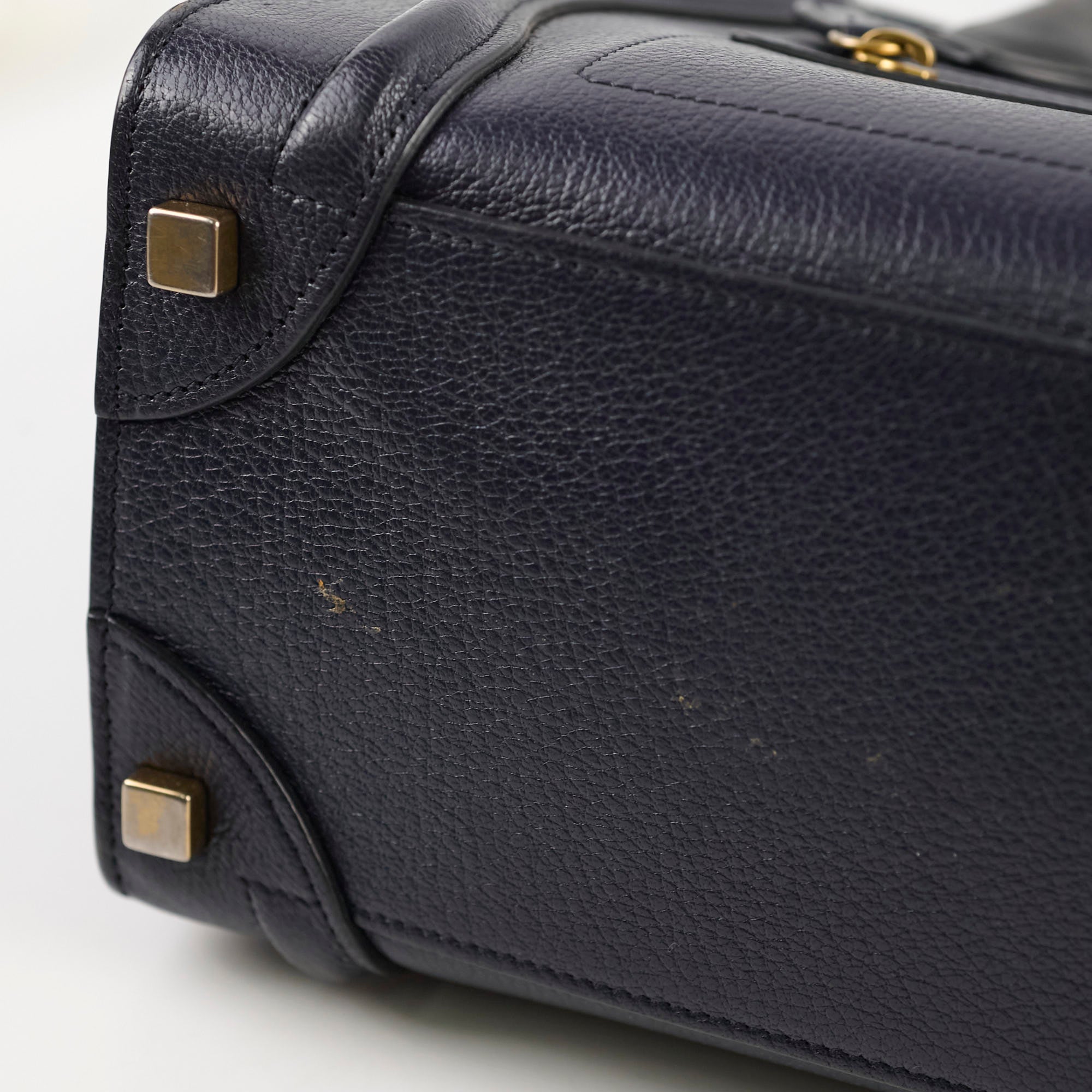 Celine Micro Luggage Bag in Navy Blue | Genuine Leather Crossbody Handbag for Women | Perfect for Work, Travel & Everyday Use