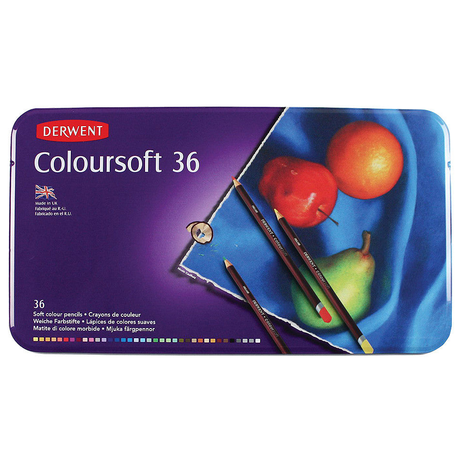 Derwent Coloursoft Colored Pencils Set of 36 - Vibrant Artist Pencils for Drawing, Sketching & Adult Coloring Books | Premium Art Supplies for Professionals & Hobbyists