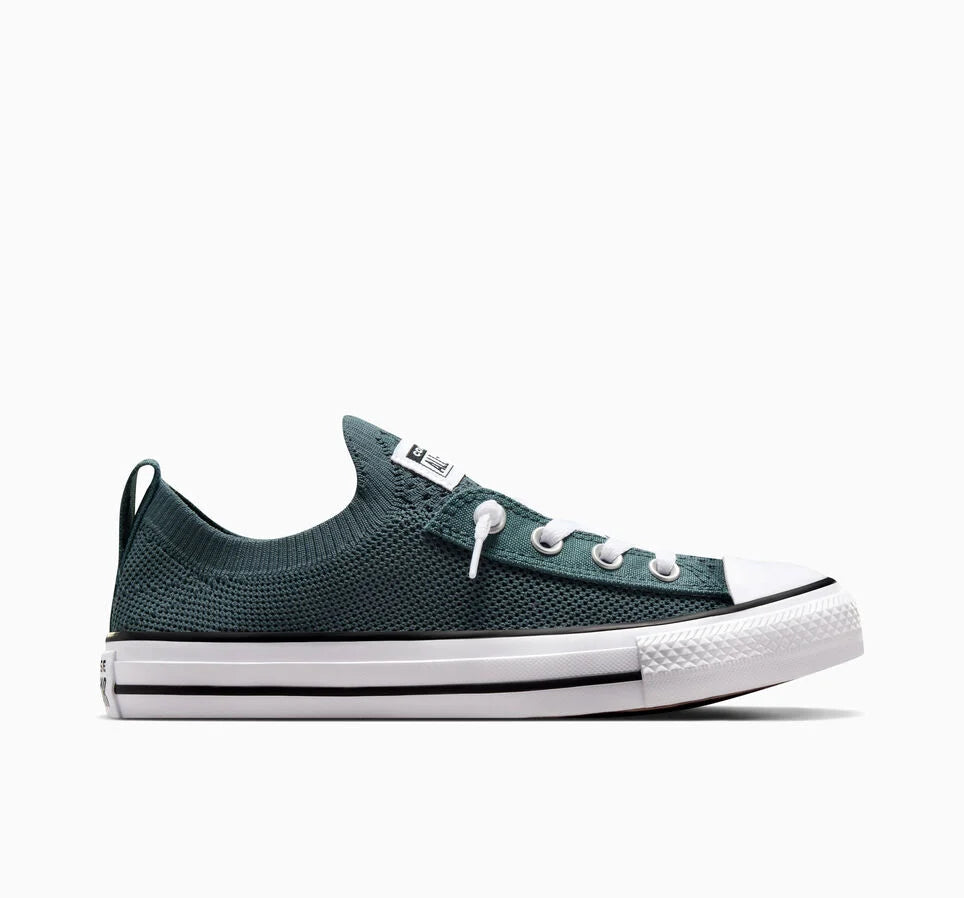 Converse Women's Shoreline Slip Green/White Sneaker Shoes - Comfortable Casual Slip-On Shoes for Women, Perfect for Walking, Travel & Everyday Wear