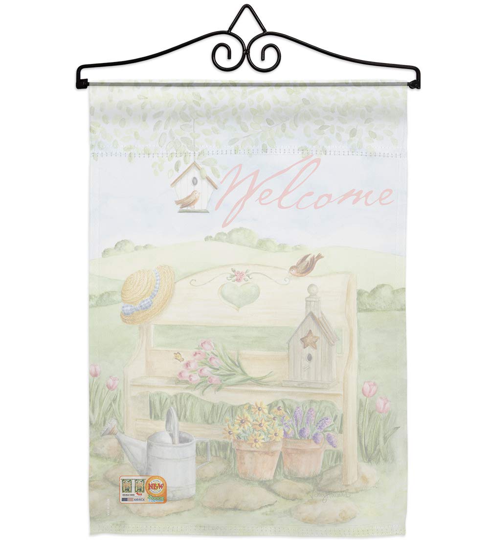 Be Awesome Garden Flag Set - Double-Sided 13x18.5 Inch Inspirational Yard Banner with Love, Hope & Wisdom Sayings - Made in USA - Perfect for Front Porch Decor, Housewarming Gifts & Outdoor Home Decoration