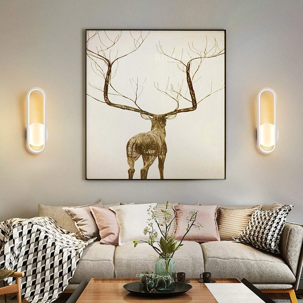 Modern 9W LED Wall Sconce Light Fixture - Dimmable Temperature Control Indoor Wall Lamp for Living Room, Bedroom, Hallway | Energy Efficient Aluminum Reading Light & Home Decor (Warm White/Cool White) - Perfect for Cozy Bedtime Reading or Ambient Living Room Lighting