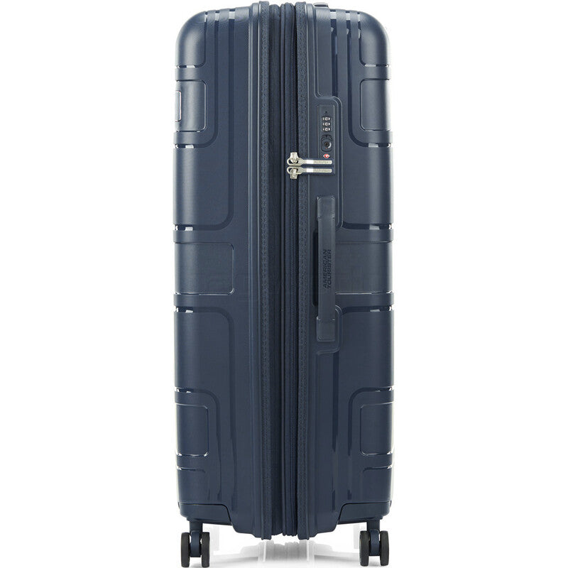 American Tourister Light MAX 3-Piece Luggage Set (Large, Medium, Small) - Navy Blue | Perfect for Family Travel, Business Trips & Weekend Getaways