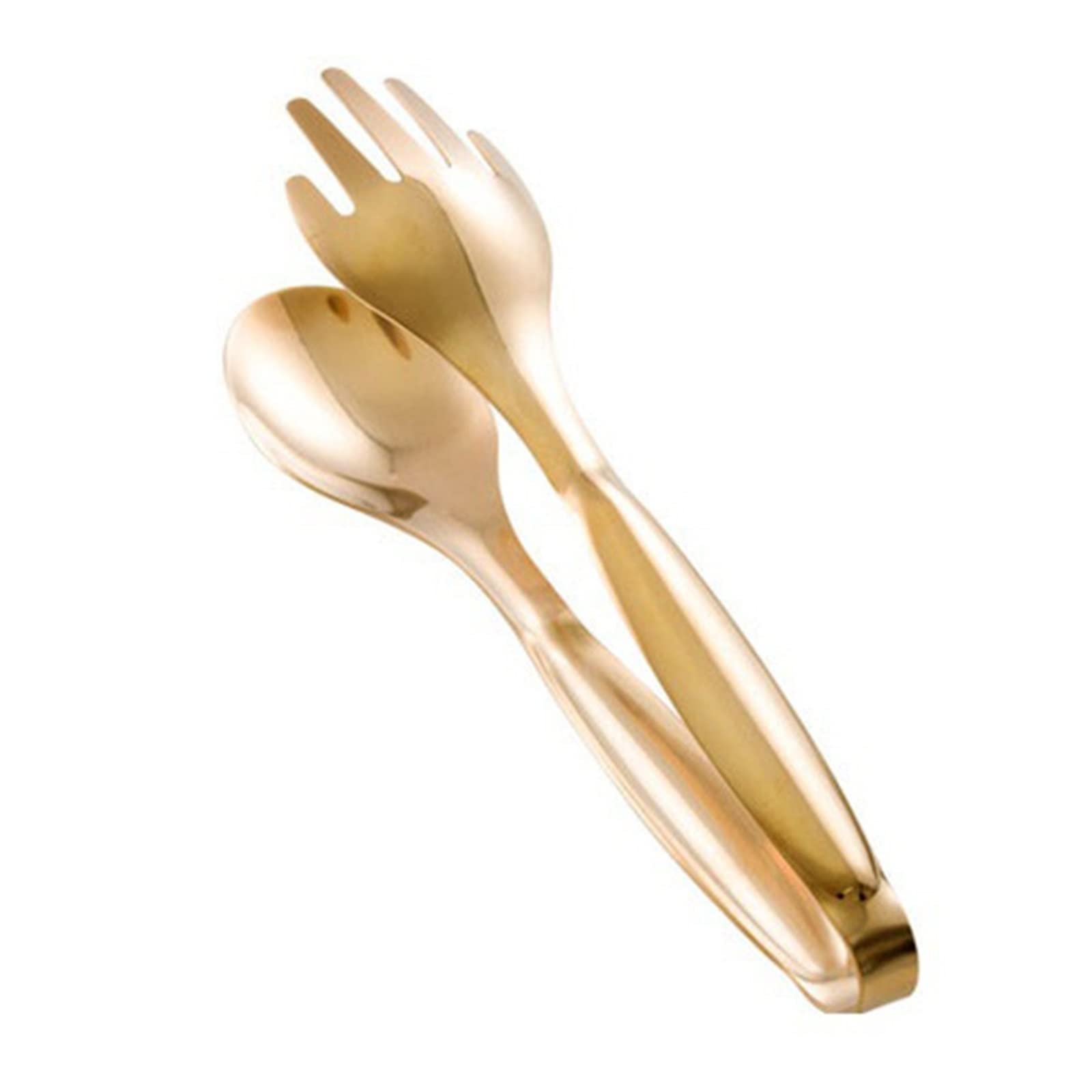 Premium Stainless Steel Food Tongs - Gold Kitchen Utensils for BBQ, Buffet, Cooking & Serving - Ideal for Steak, Bread, Salad & Party Use