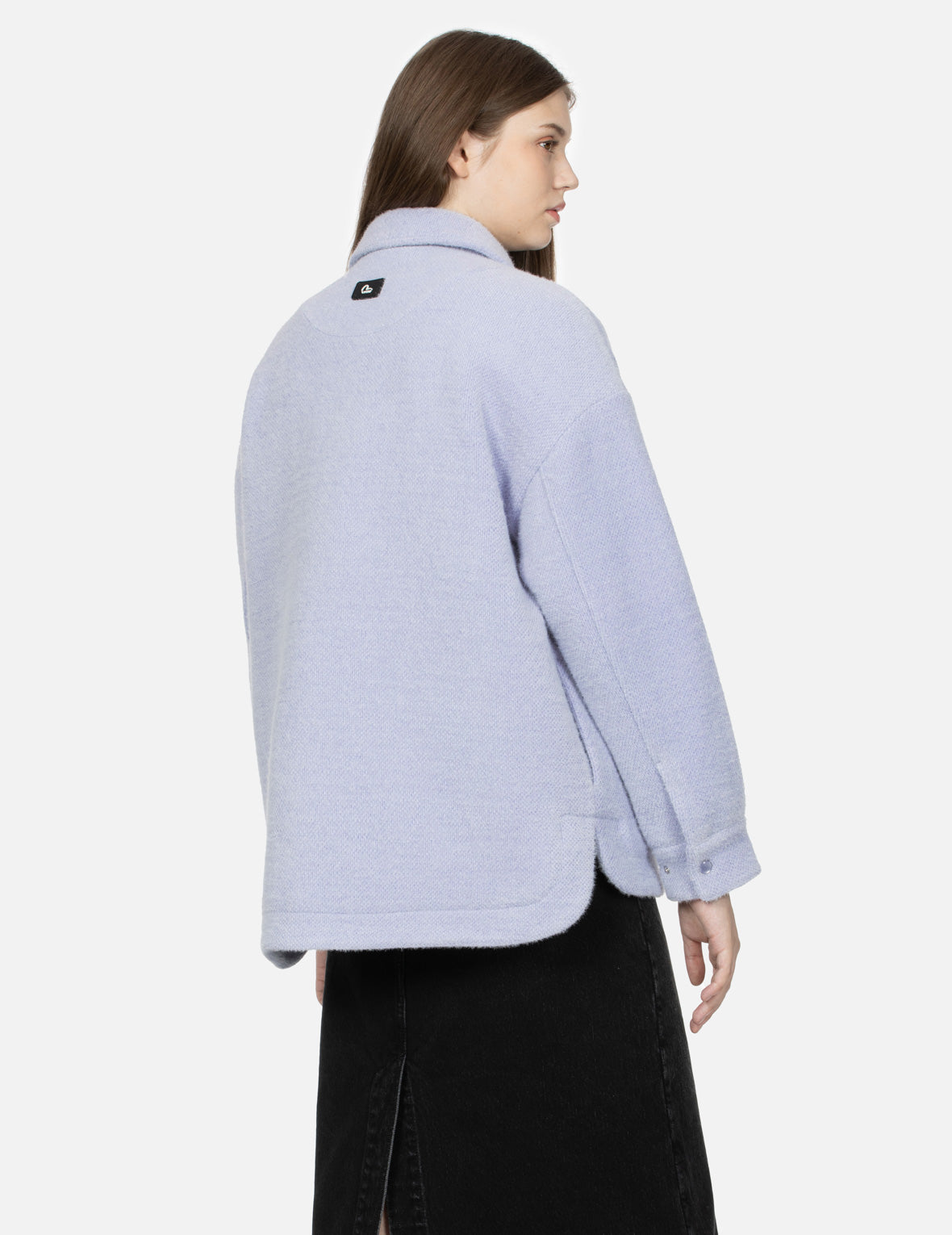 Stylish Seagull Applique Knitted Shirt Jacket for Women - Trendy Fashion Outerwear for Casual Wear, Office Outfits & Fall Layering