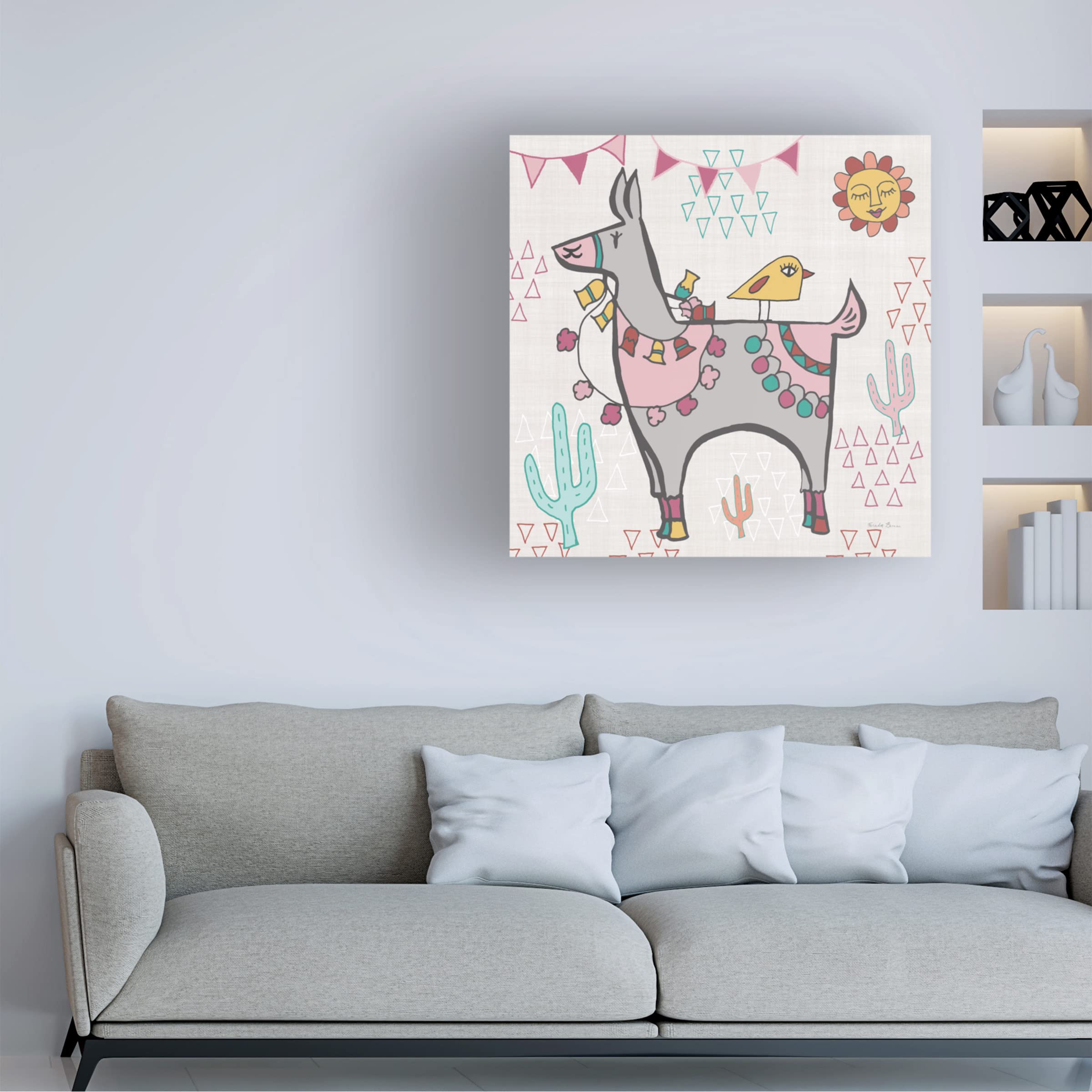 Farida Zaman 'The Big Jungle I' Canvas Wall Art Print - Modern Tropical Home Decor for Living Room, Bedroom & Office - Premium Framed Jungle Painting