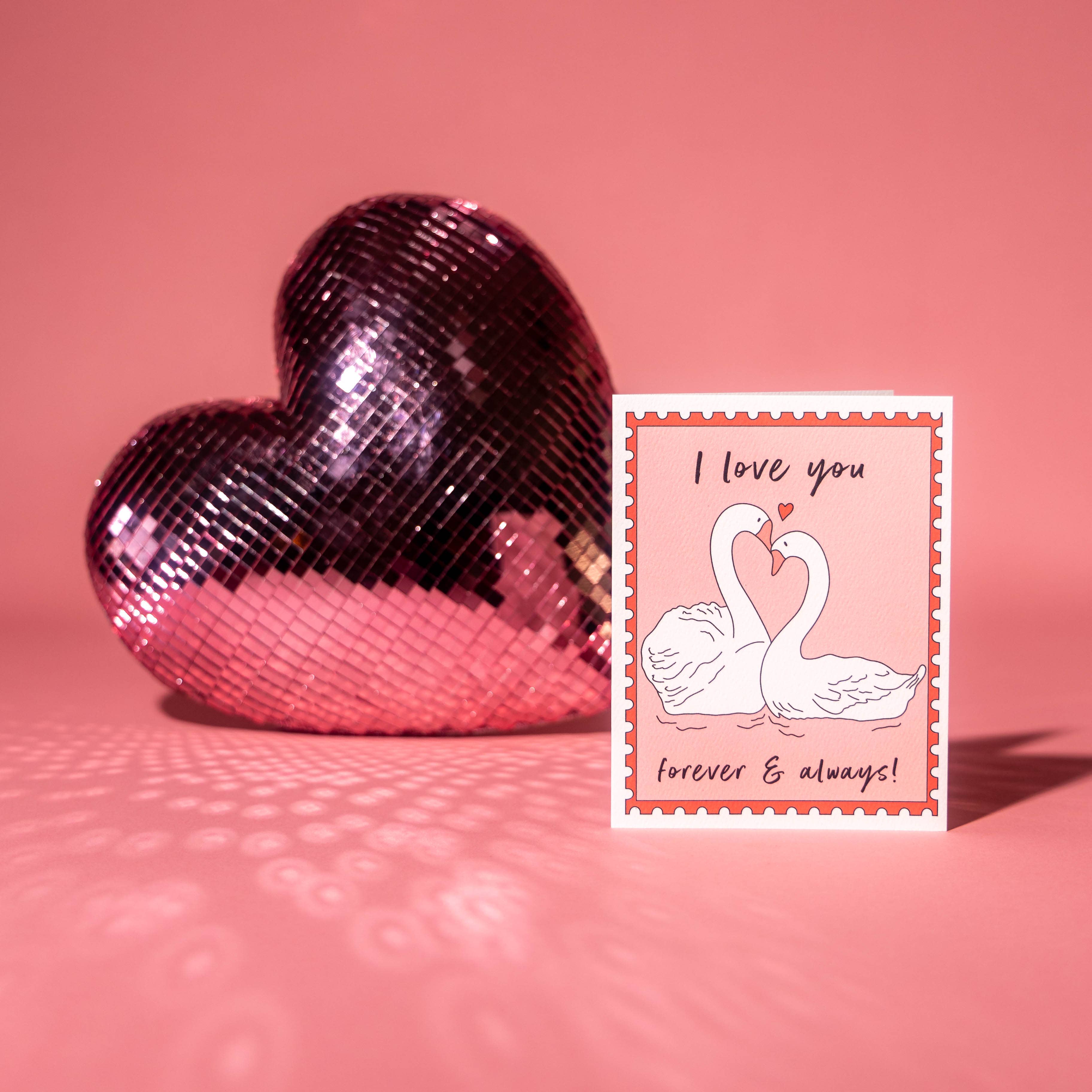 Forever & Always Swans Greeting Card - Elegant Wedding, Anniversary & Love Note for Special Occasions