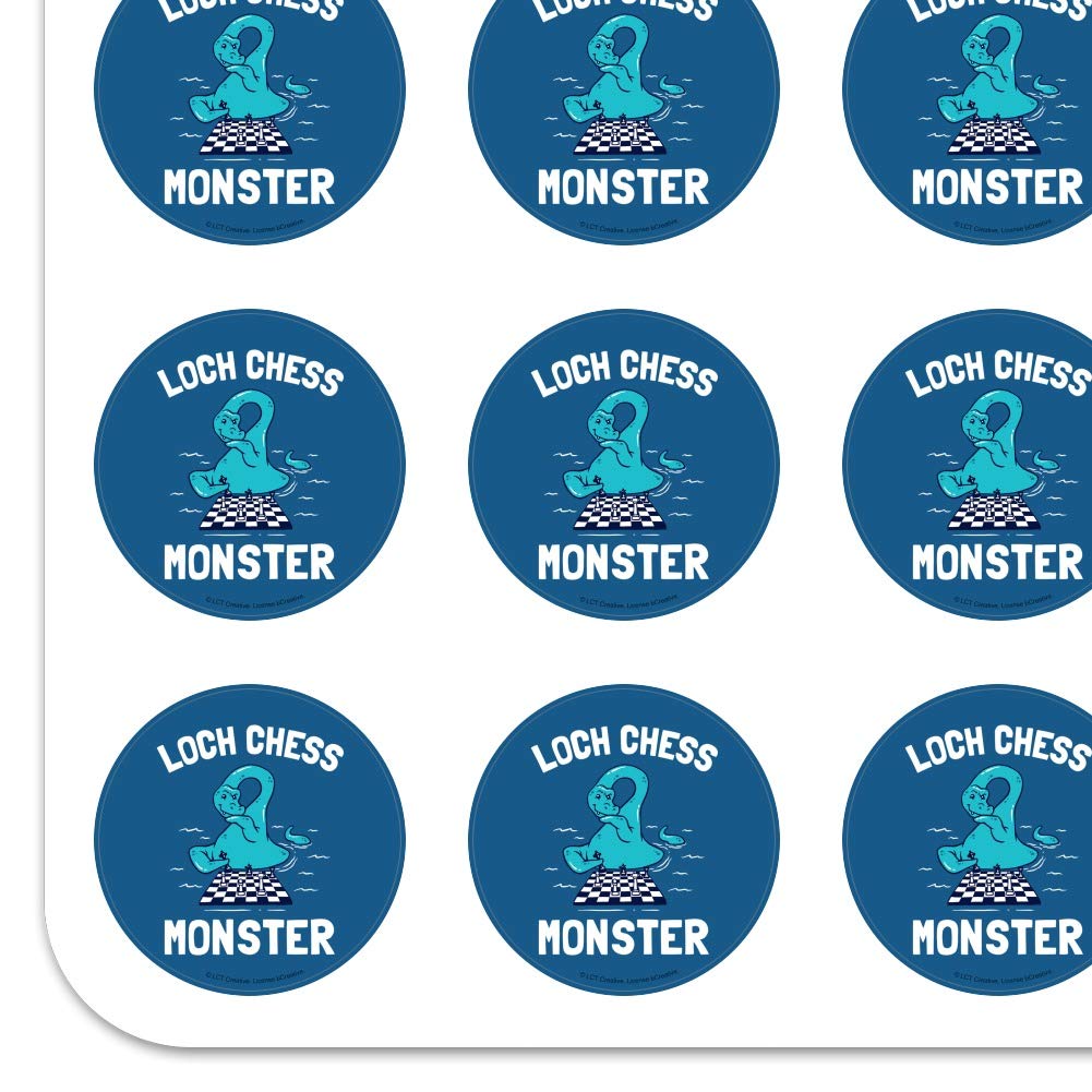 Funny Loch Ness Monster Chess Stickers - Humorous Planner & Calendar Decals for Scrapbooking, Crafting, Journaling - Perfect for DIY Projects, Bullet Journals, and Gift Decorations