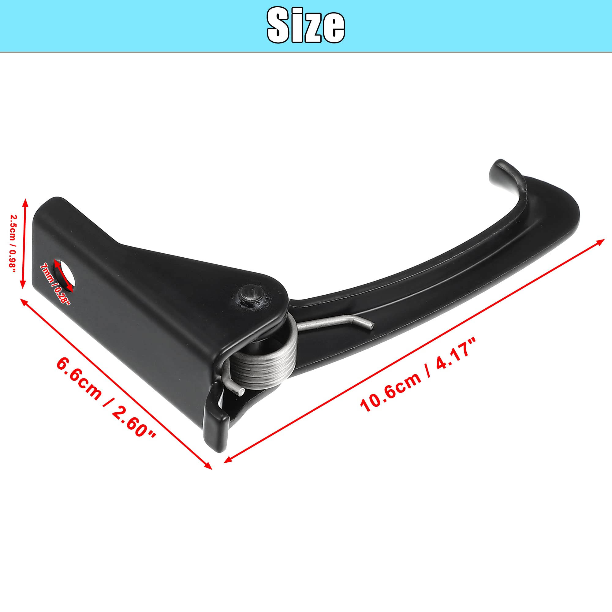 X AUTOHAUX Hood Safety Catch Latch Lock Hook 55395654AA Compatible with Jeep Wrangler JK 2007-2018 (3.6L & 3.8L) - Durable Front Hood Lock for Off-Roading & Adventure Driving