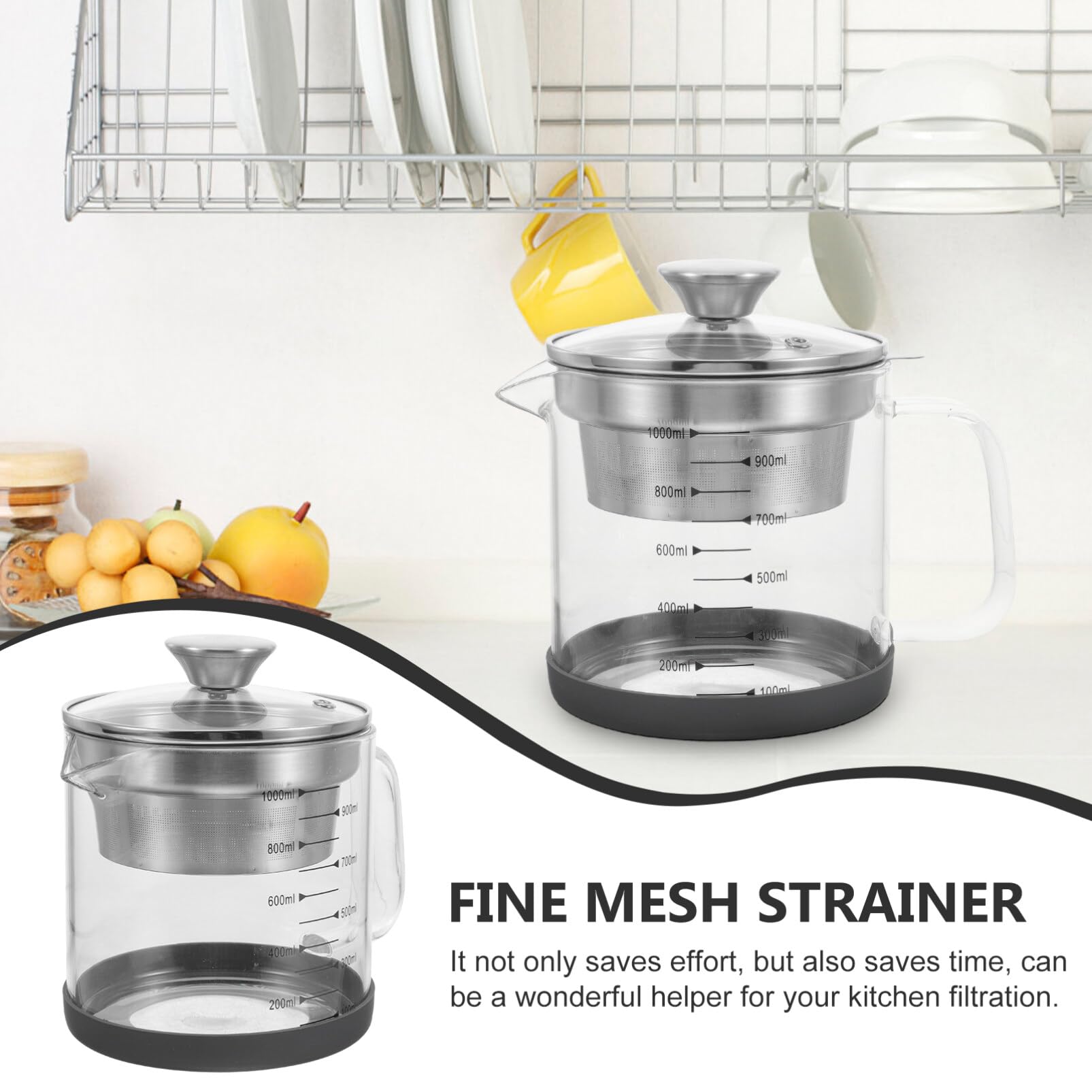 Premium Stainless Steel Multi-Use Food Strainer - Nut Milk Bag, Yogurt Maker & Soy Milk Filter with Measurement Scale - Perfect for Homemade Almond Milk, Cold Brew Tea, and Greek Yogurt Preparation