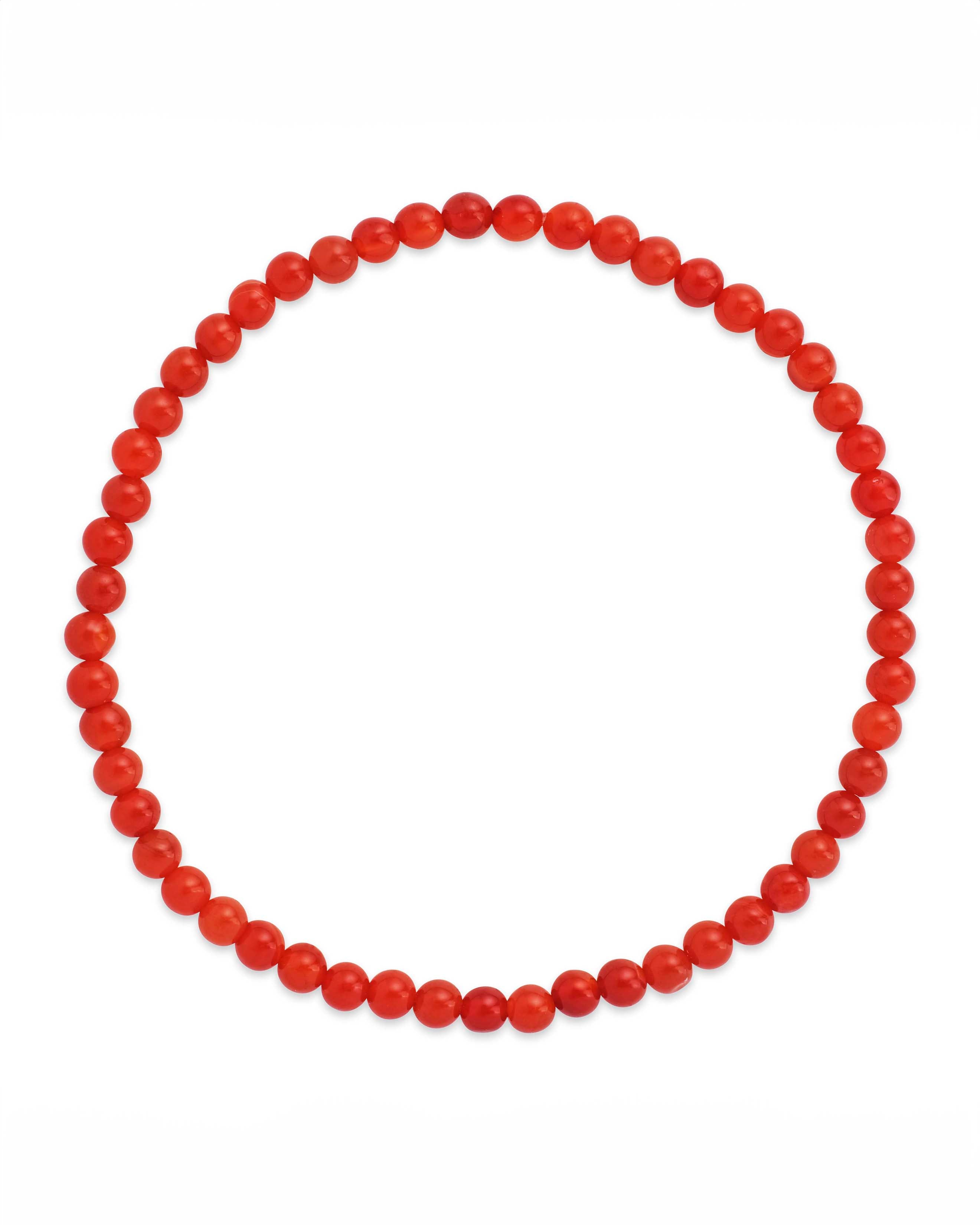 Red Agate Beaded Stretch Bracelet - Handmade Gemstone Jewelry for Women | Perfect for Yoga, Meditation & Boho Fashion